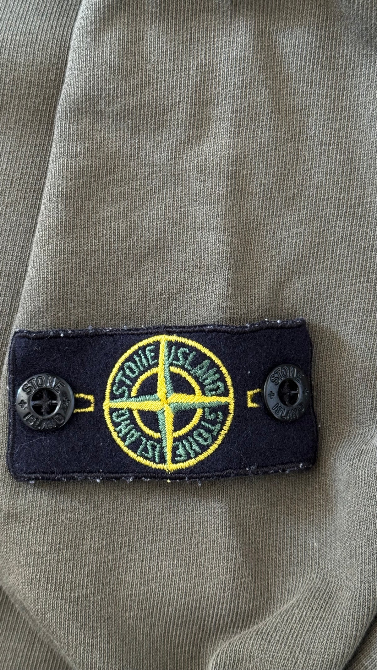 Pull col rond kaki Stone Island - XS