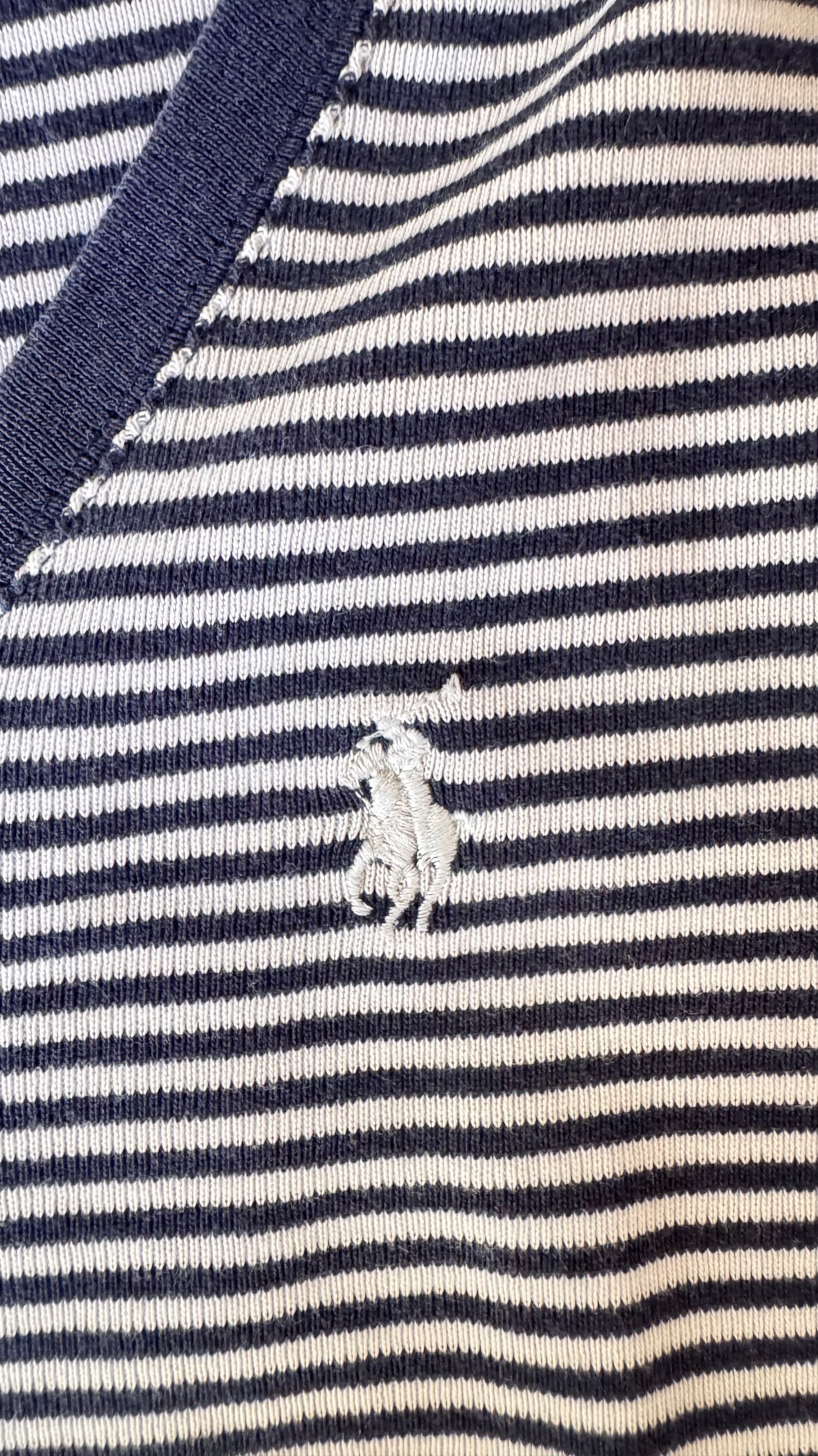 T-shirt rayé col V Ralph Lauren - S