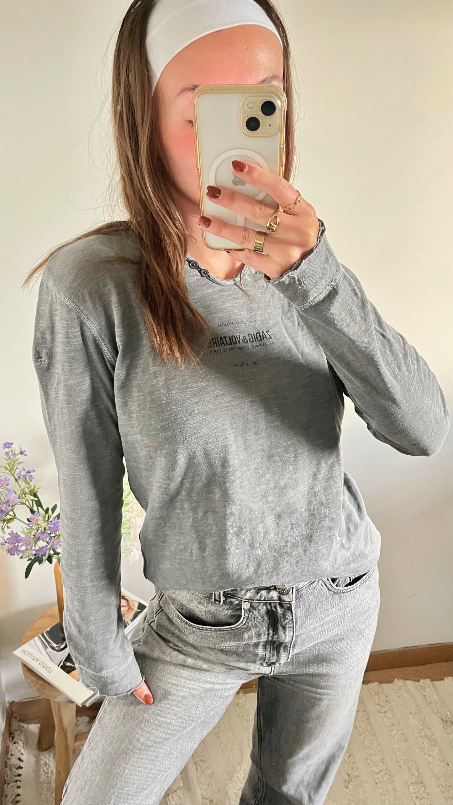 Pull léger gris chiné Zadig & Voltaire gris - S