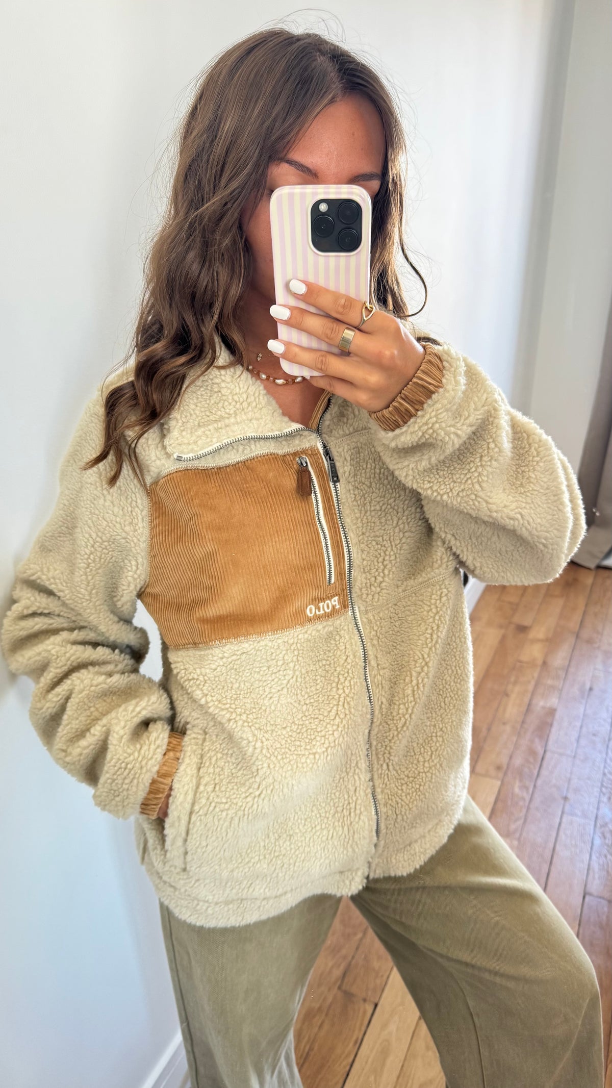 Doudoune mouton beige Ralph Lauren - L