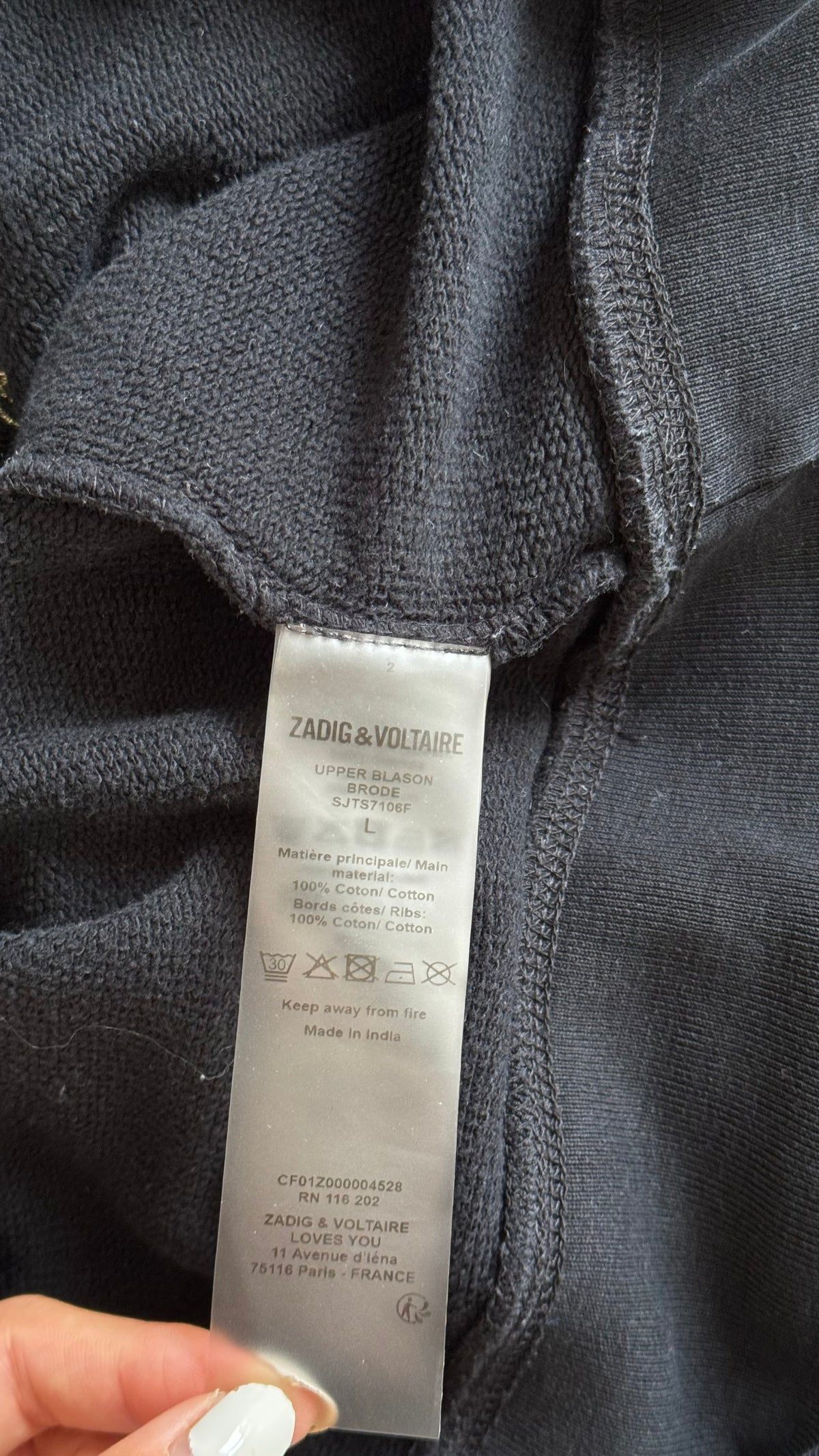Sweat noir et doré Zadig & Voltaire - L