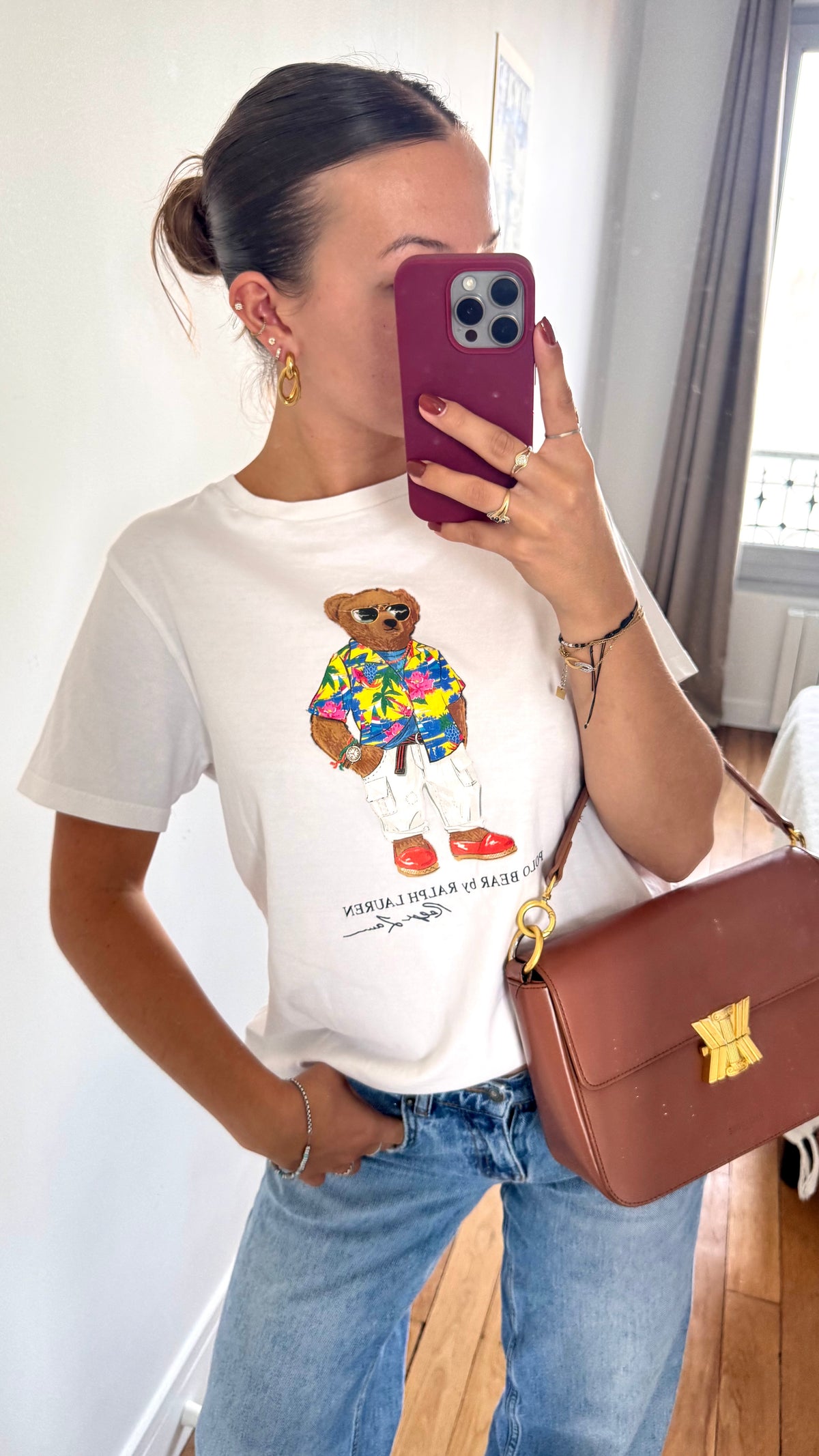 T-shirt blanc nounours Ralph Lauren - S