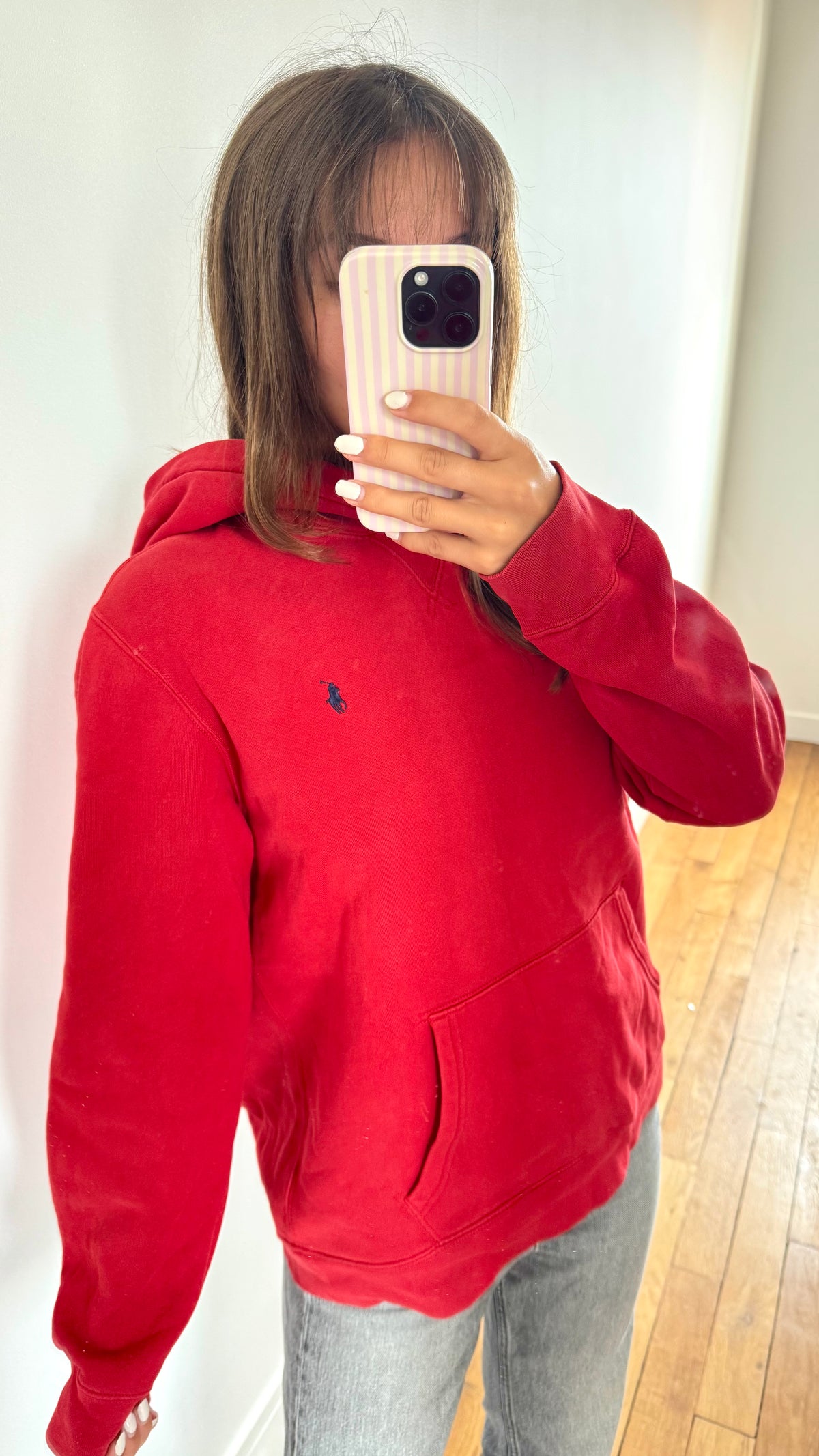 Sweat à capuche rouge Ralph Lauren - S/M