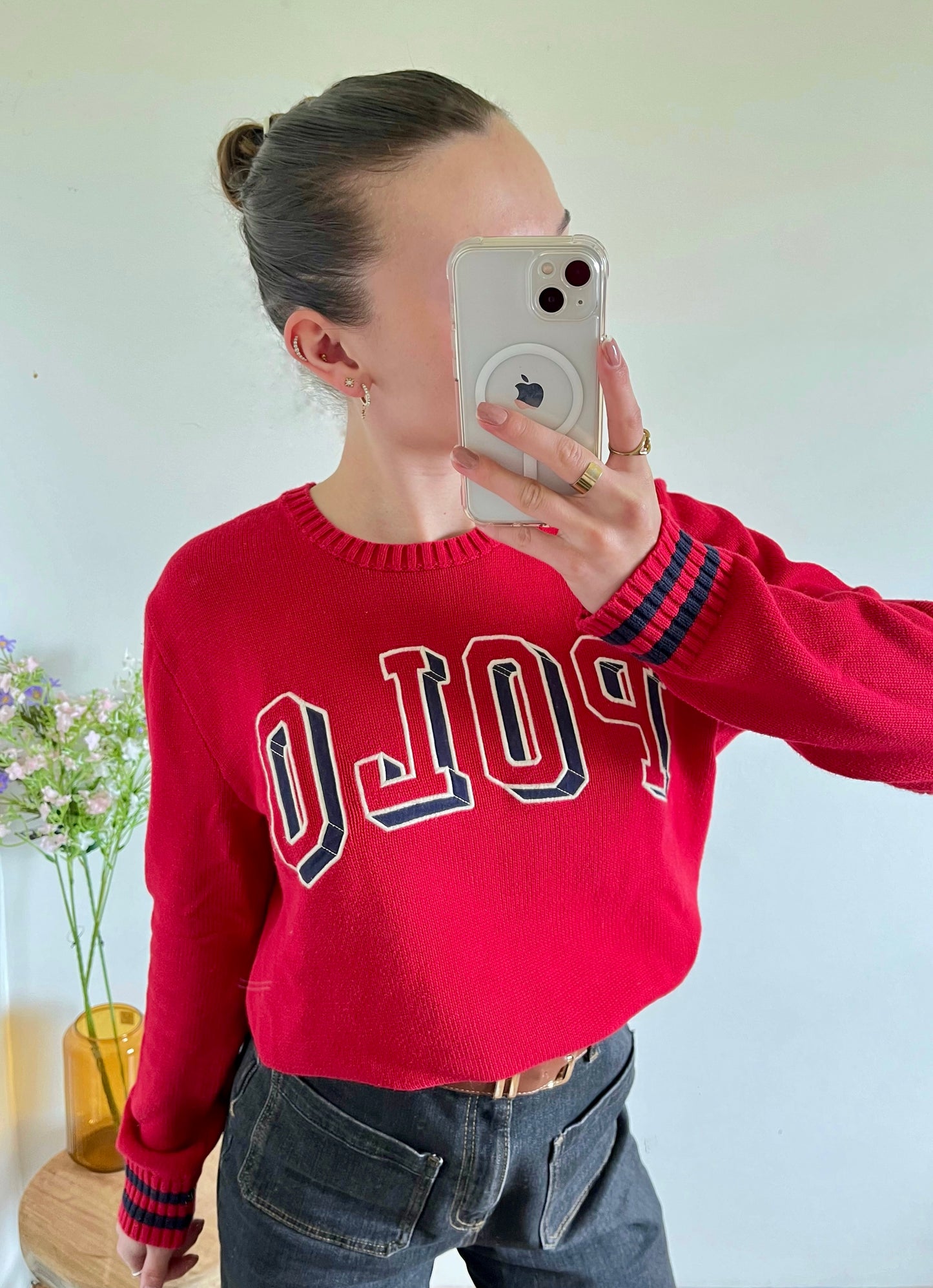 Pull POLO rouge Ralph Lauren - M