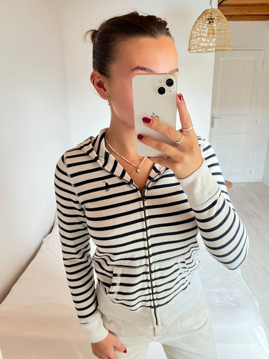 Veste à capuche marinière Ralph Lauren - XS