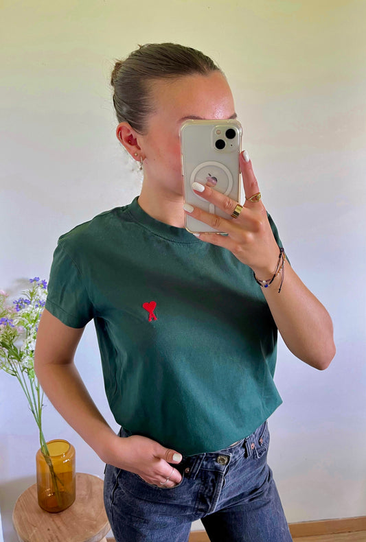 T-shirt vert sapin Ami Paris - L
