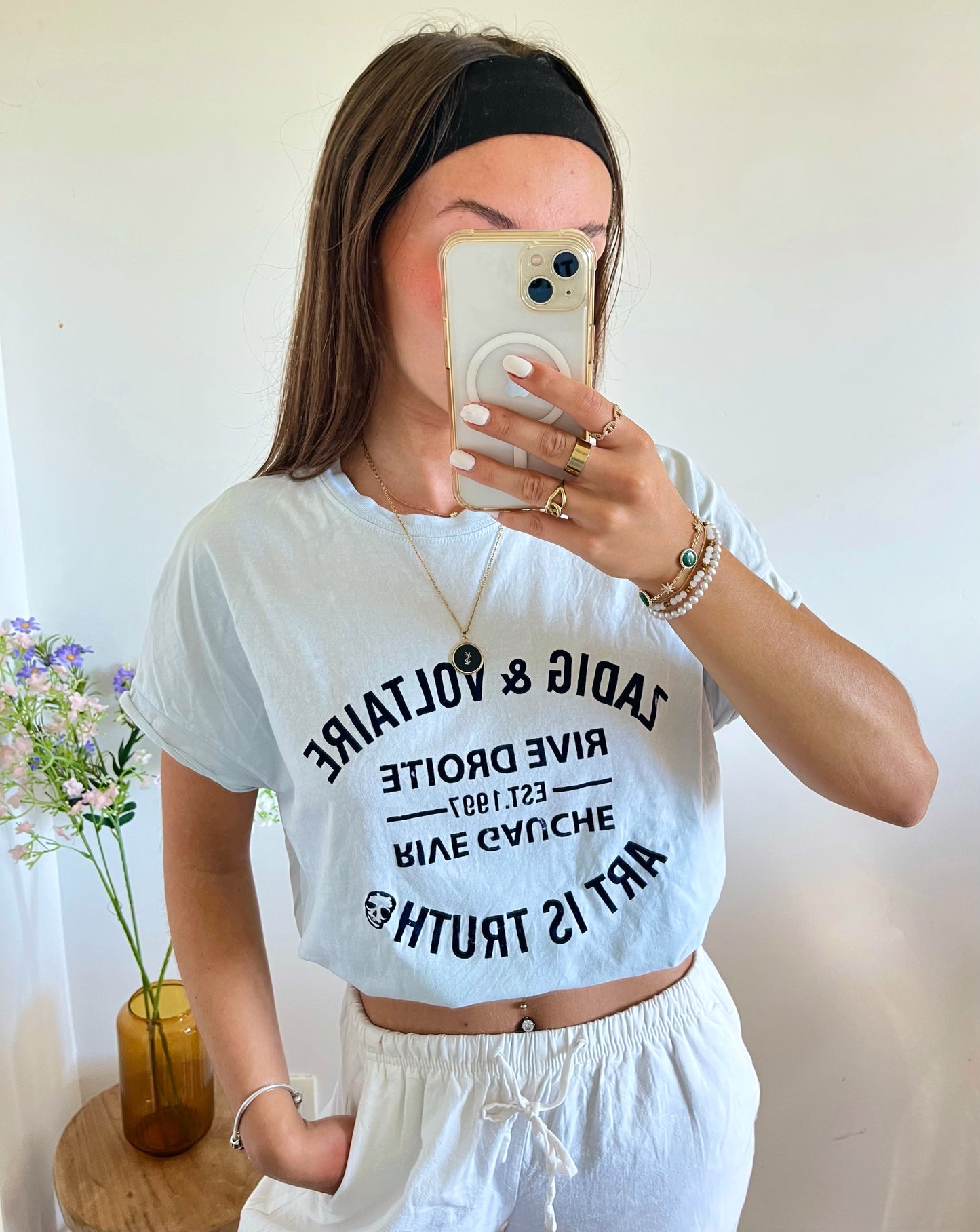 T-shirt bleu ciel Zadig & Voltaire - S
