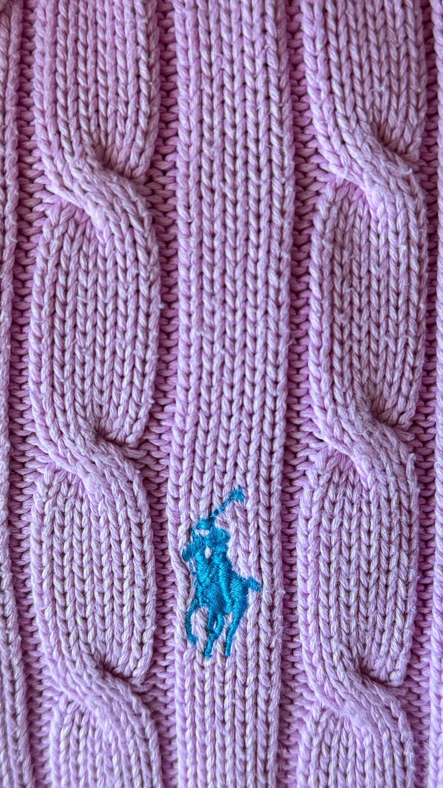 Polo torsadé rose Ralph Lauren - M