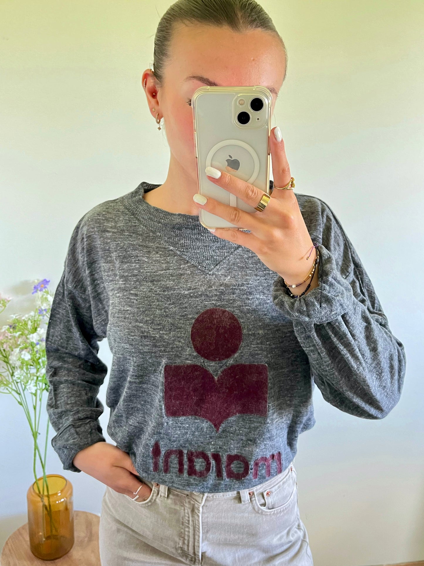 T-shirt manche longue gris Isabel Marant - M