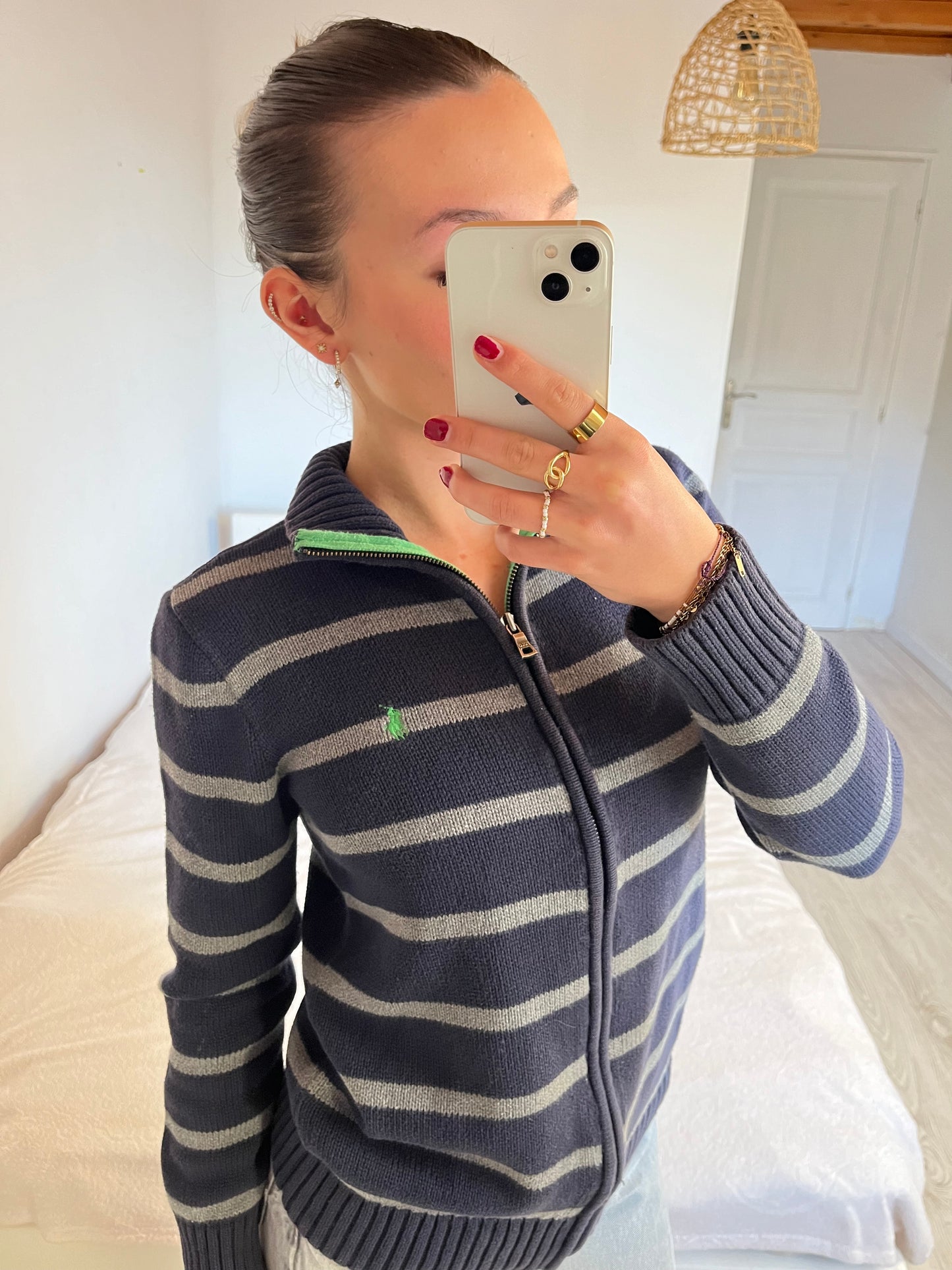 Veste à zip à rayures Ralph Lauren - S