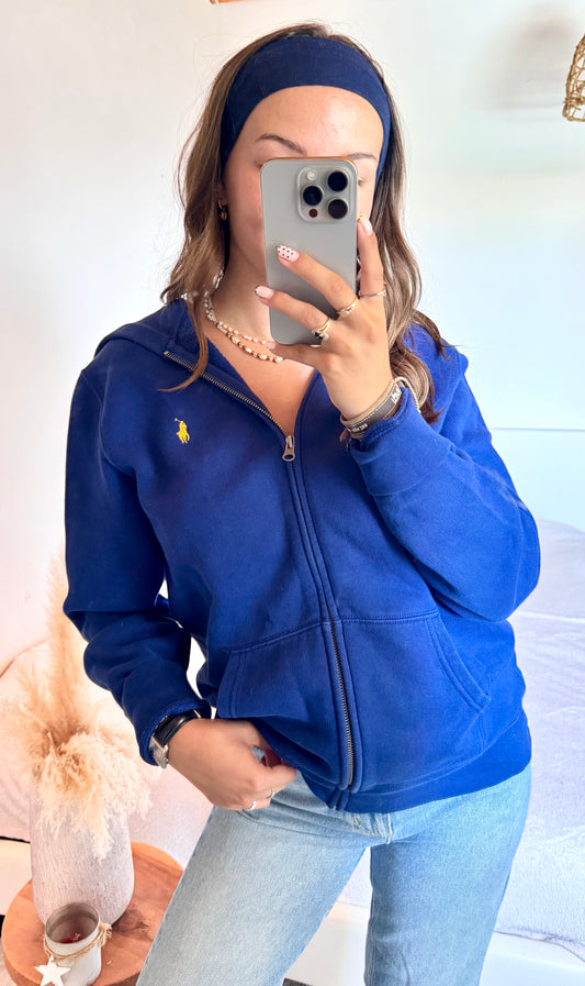 Veste a capuche bleu électrique Ralph Lauren - M