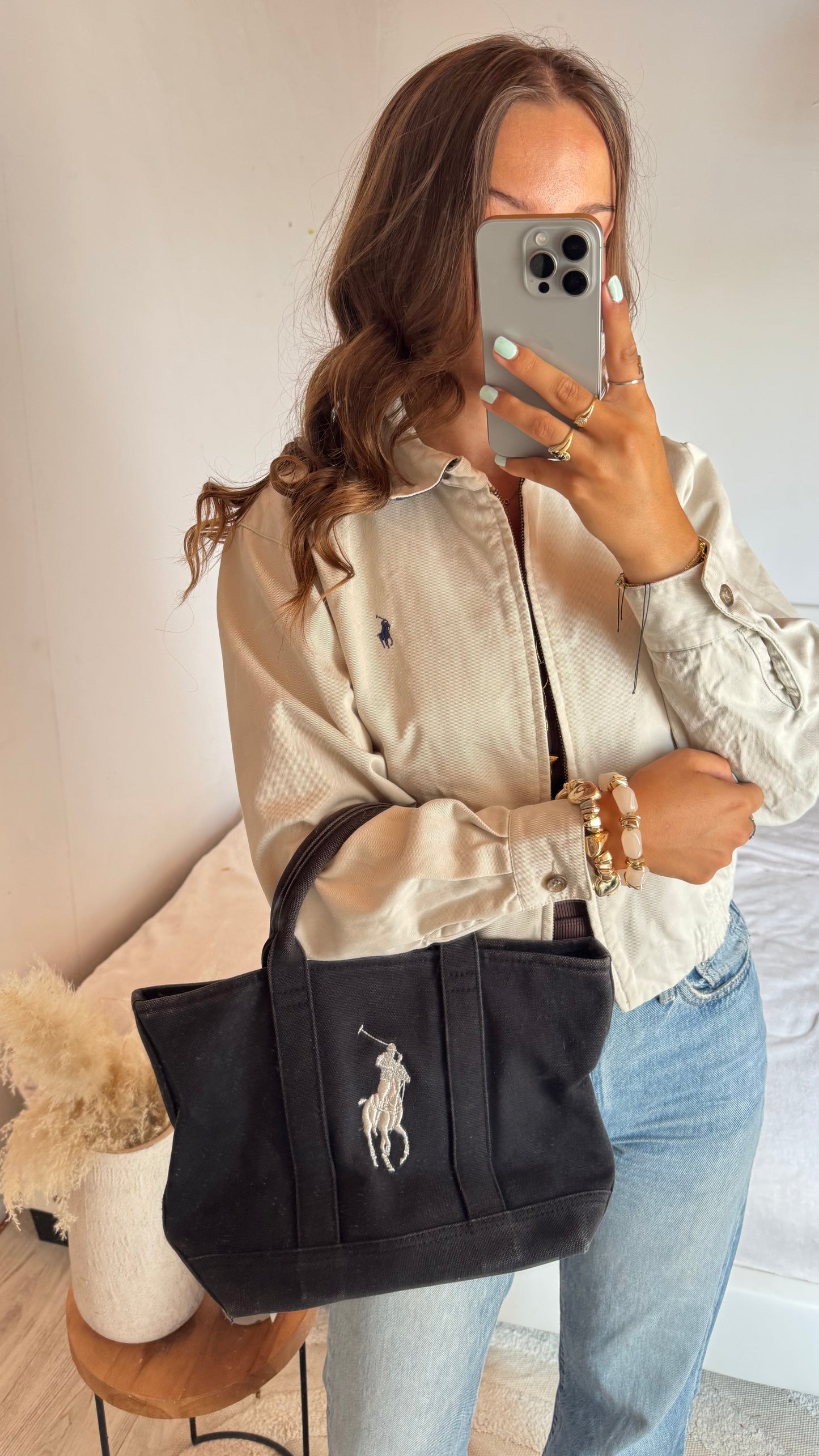 Sac cabas noir Ralph Lauren