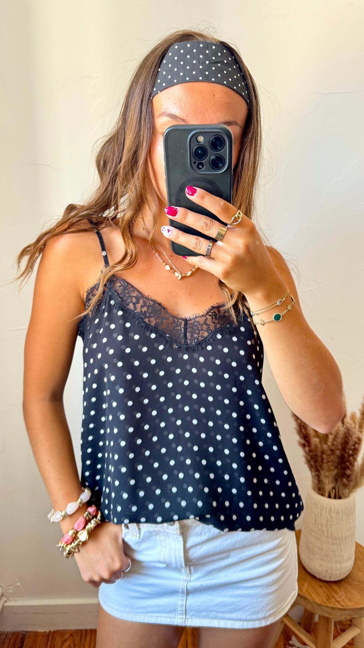 Top à pois dentelle The Kooples - M