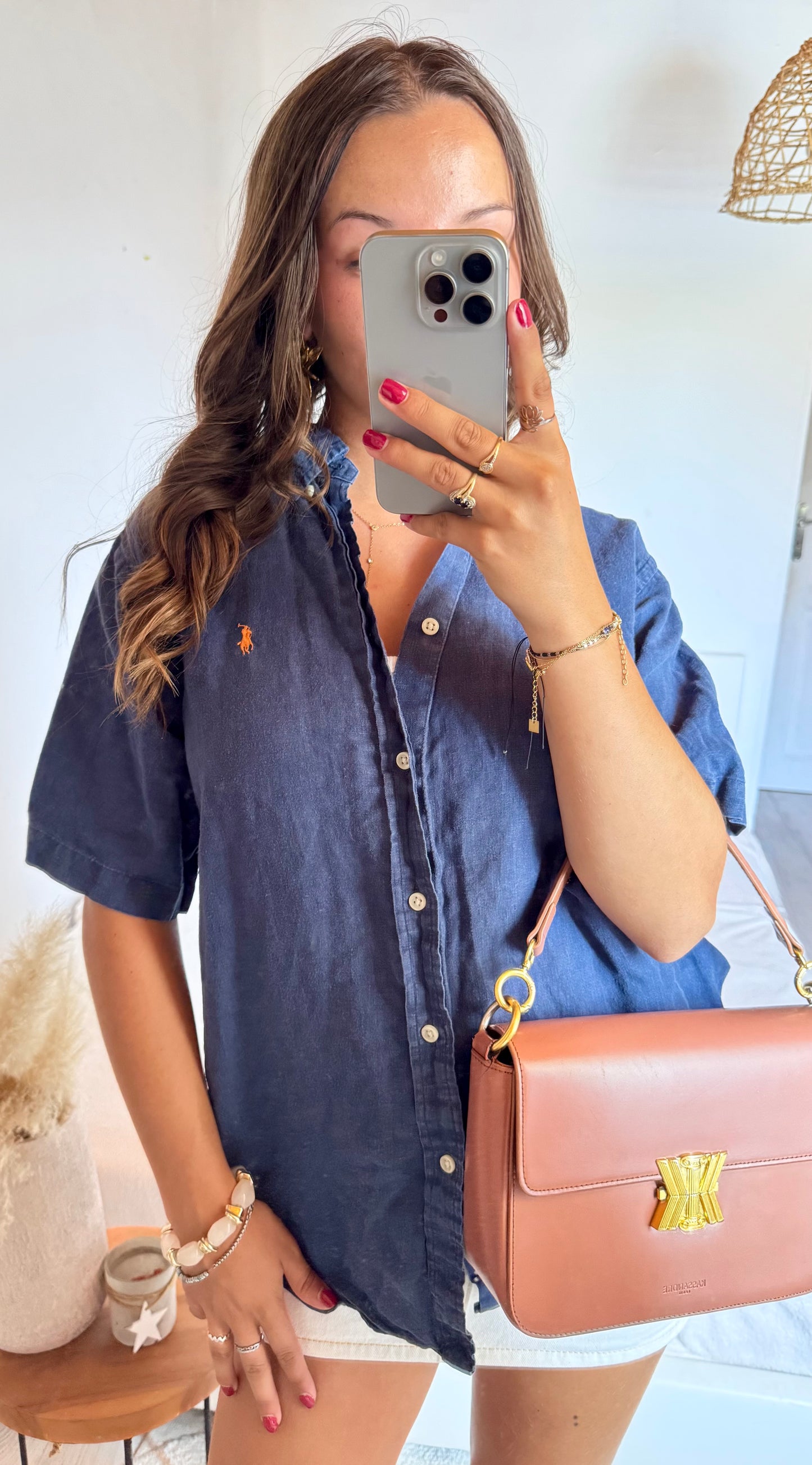 Chemise en lin marine Ralph Lauren - M/L