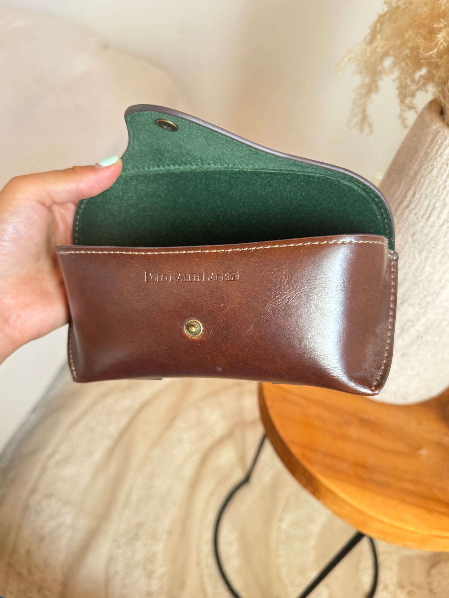 Étui à lunette en cuir Ralph Lauren