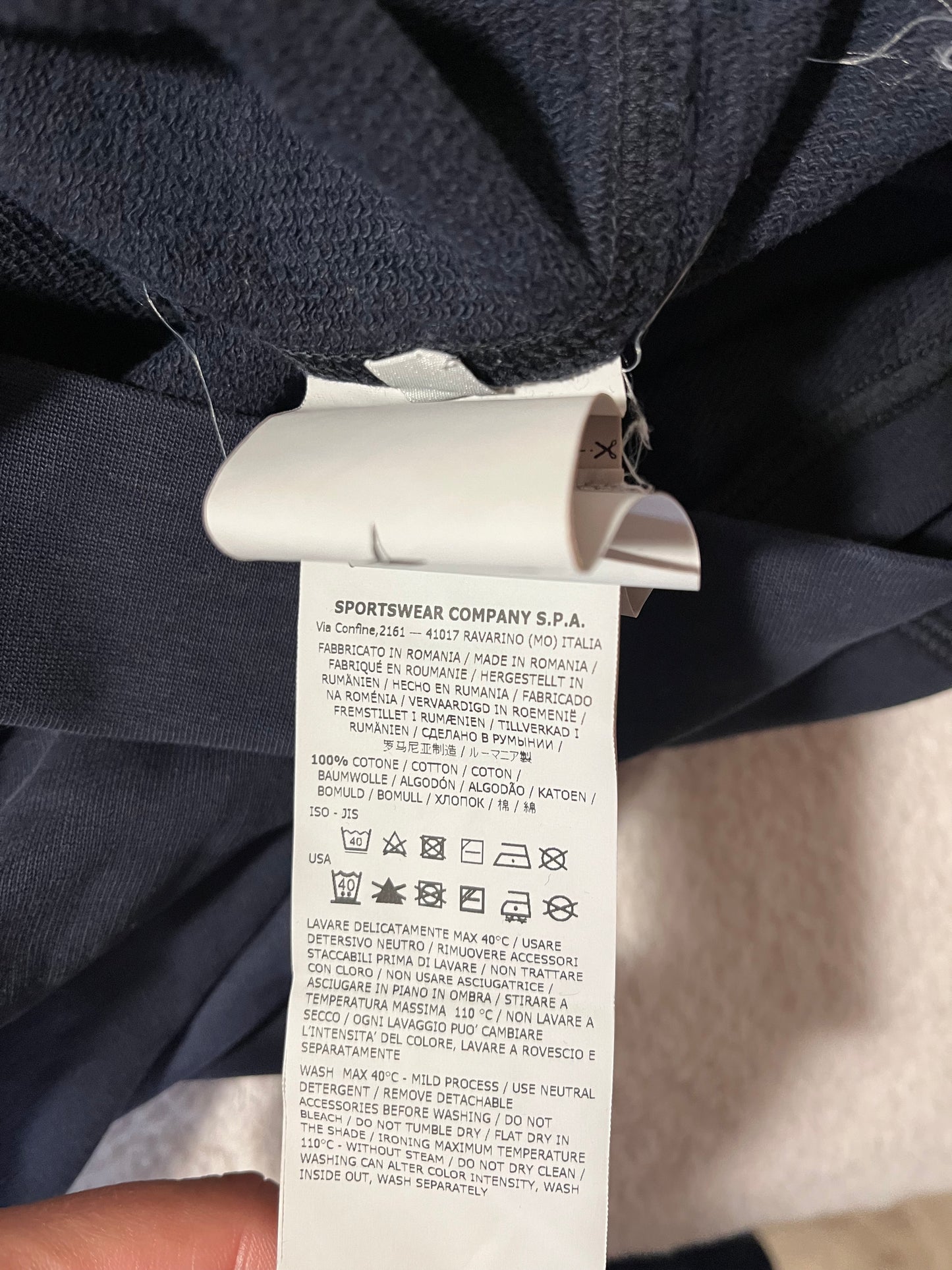 Pull bleu marine Stone Island - M