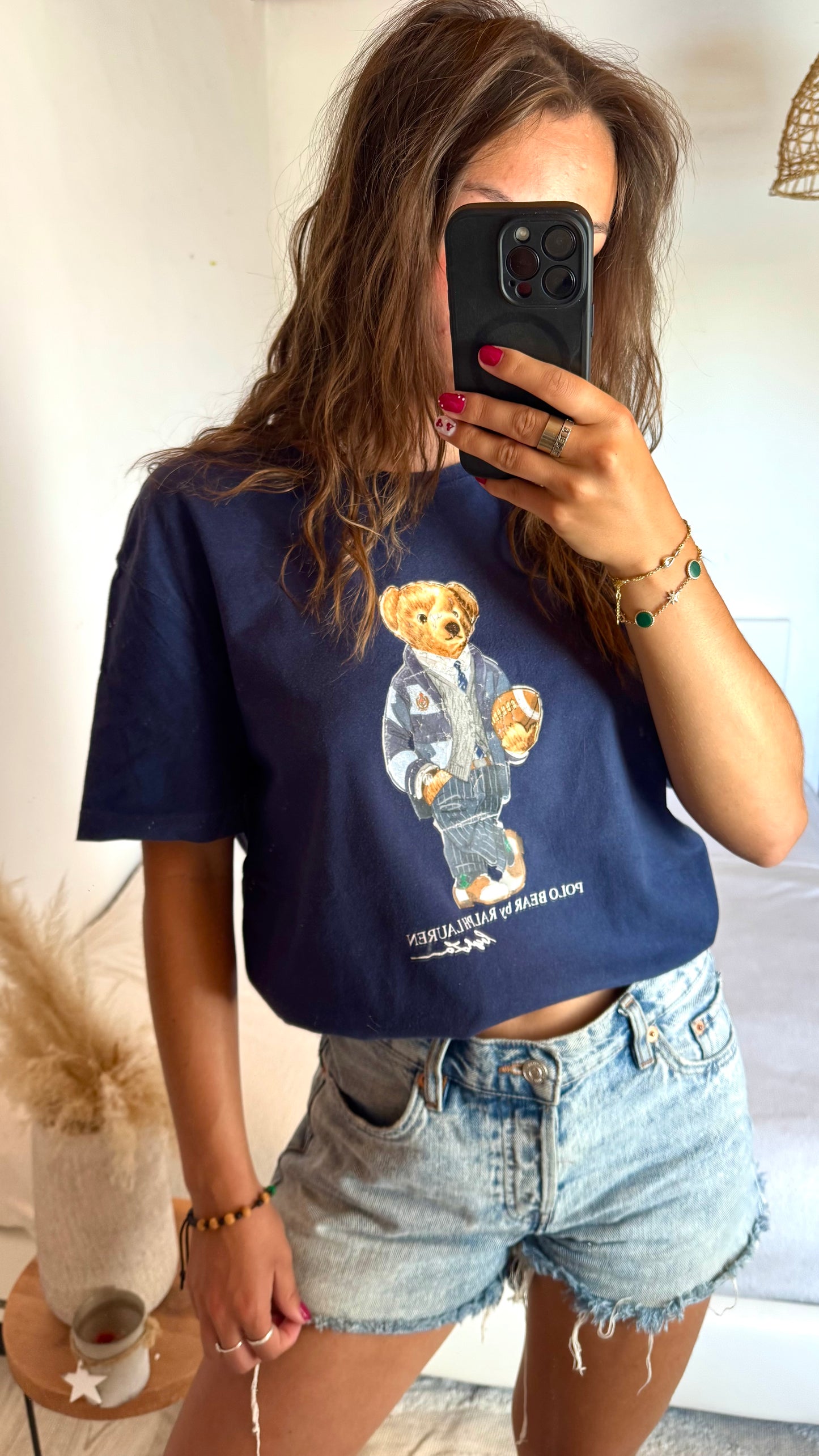 T-shirt marine nounours Ralph Lauren - M homme / M-L femme