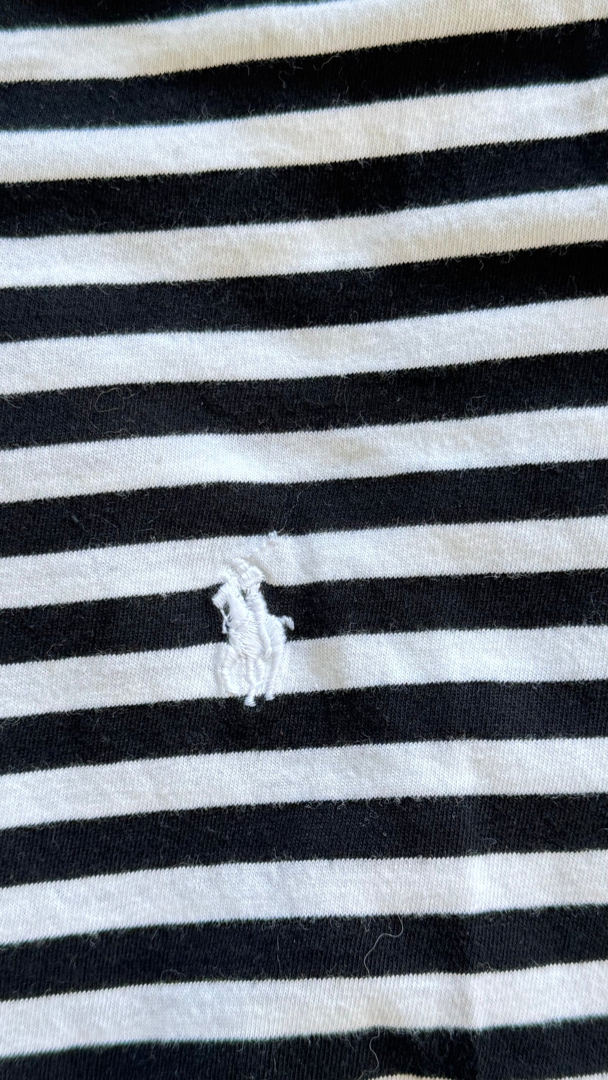 T-shirt à rayures noir et blanc Ralph Lauren - M