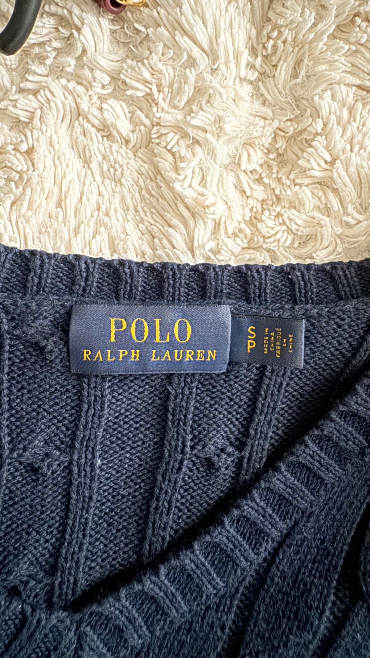 Pull torsadé marine Ralph Lauren - S