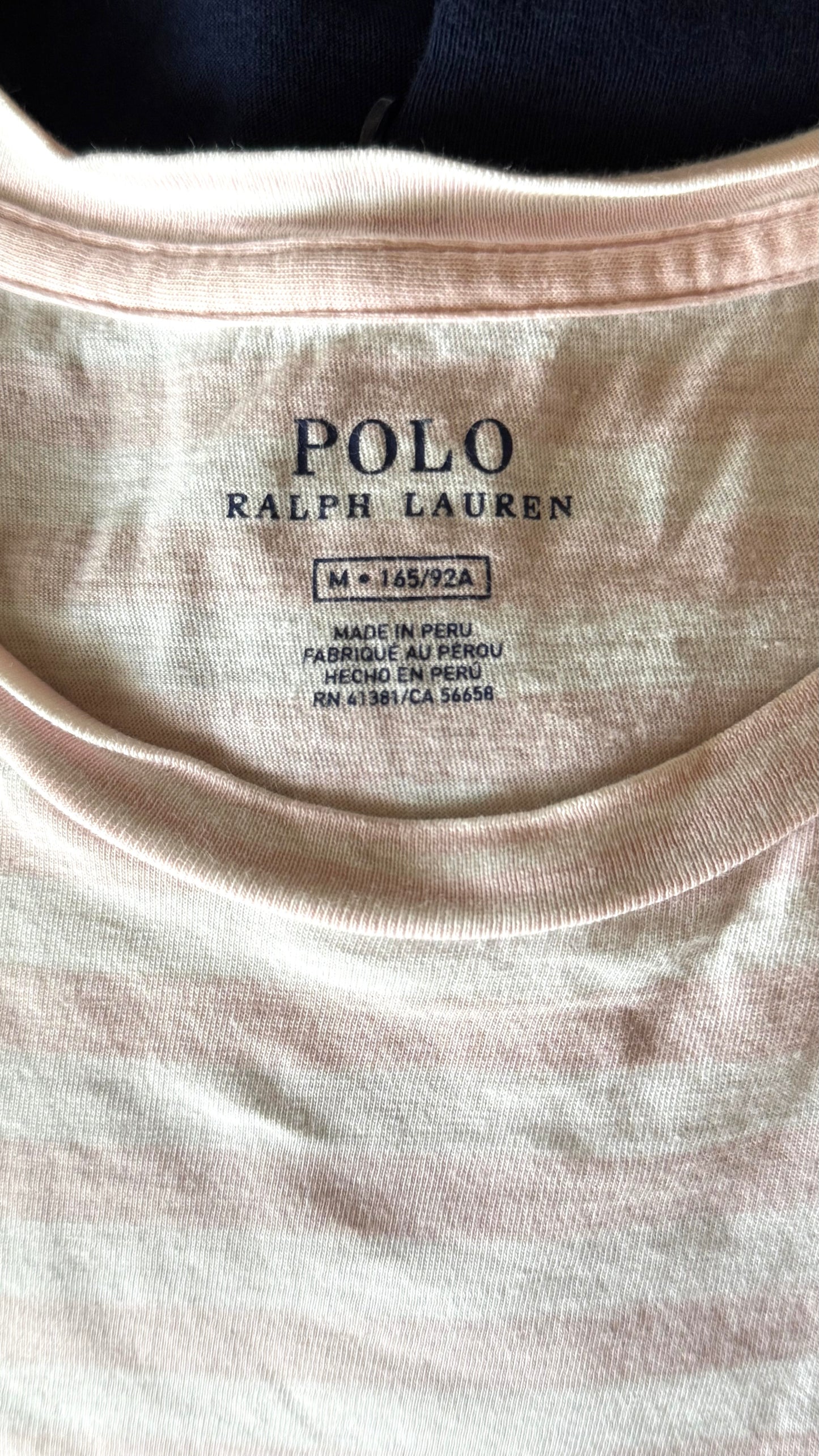 T-shirt rayé rose Ralph Lauren - M