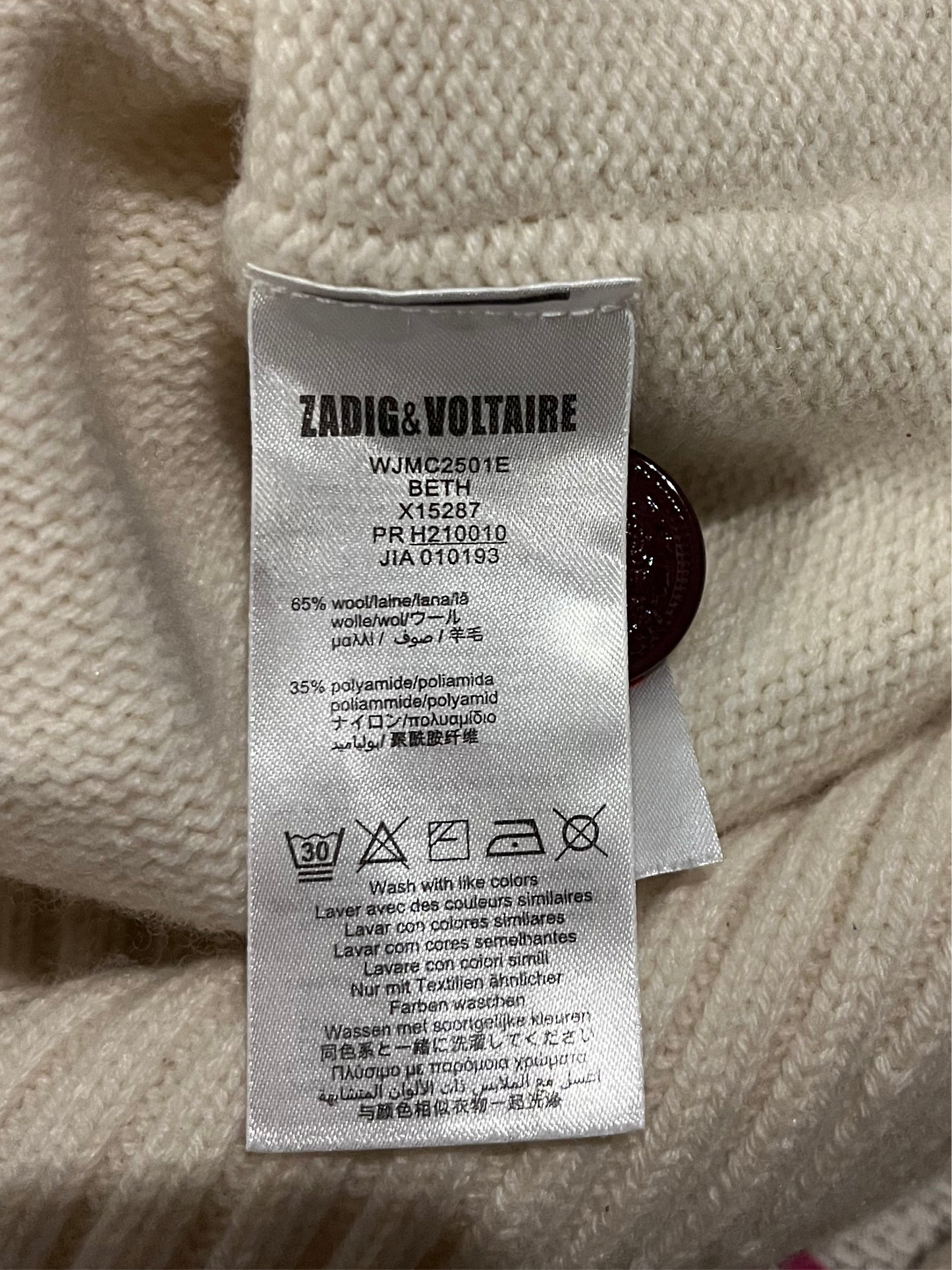 Pull en laine blanc Zadig & Voltaire - XS/S