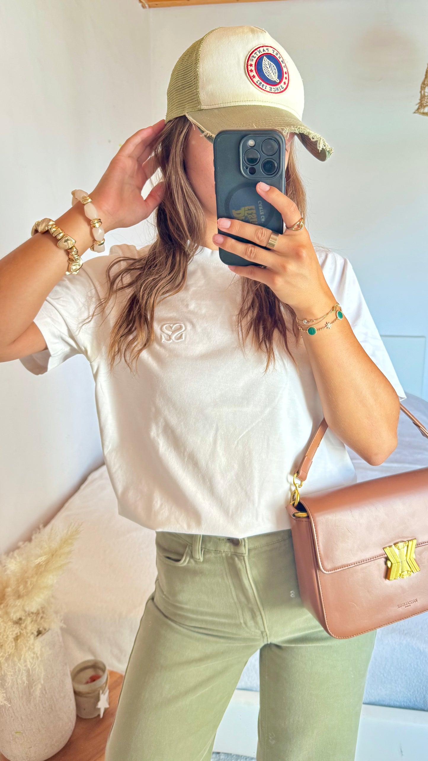 T-shirt blanc brodé Sandro - M