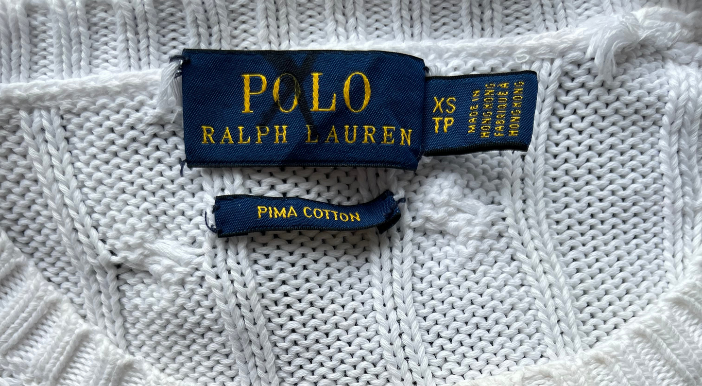 T-shirt torsadé blanc Ralph Lauren - XS/S