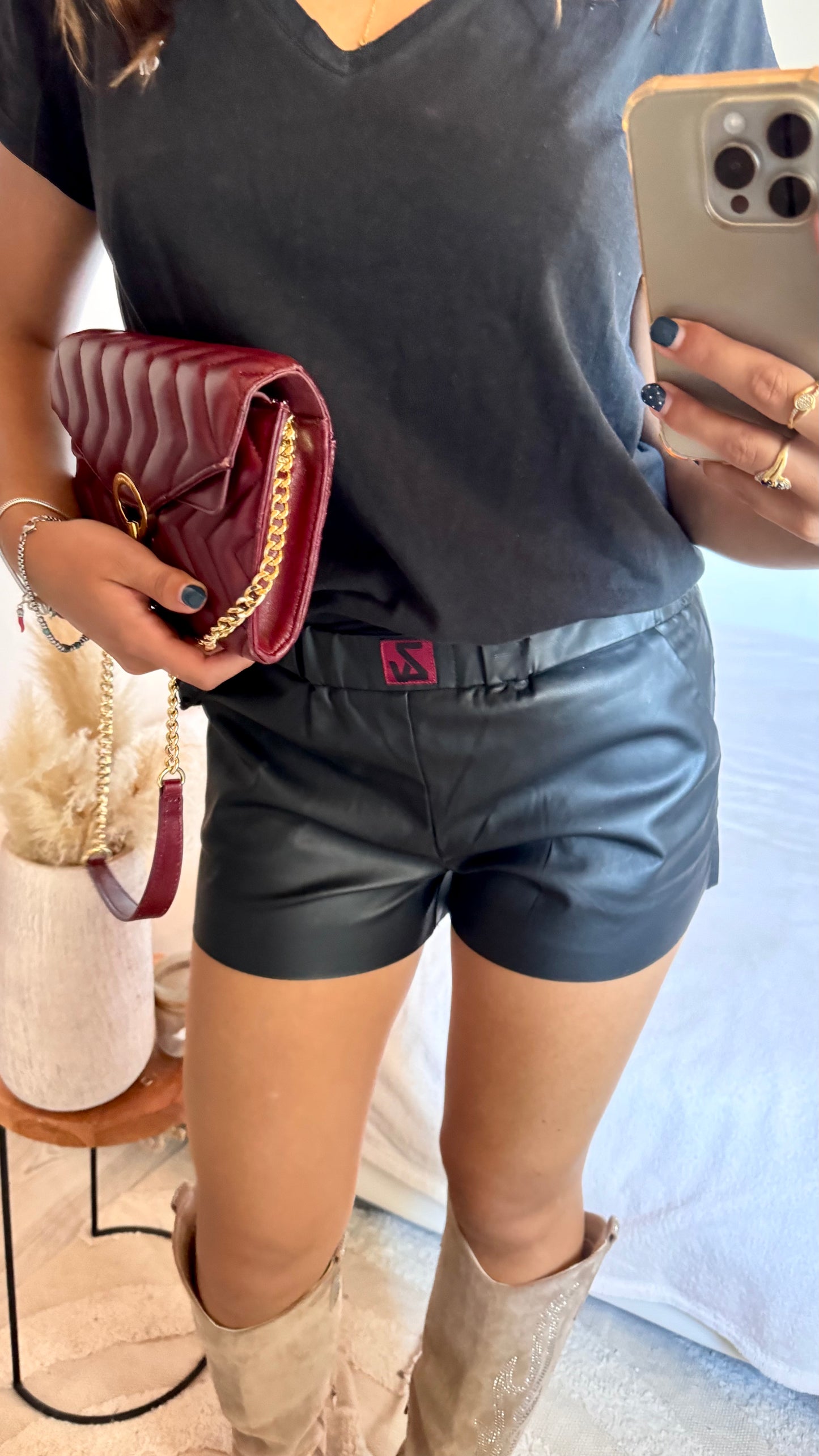 Short en cuir noir Zadig & Voltaire - XS