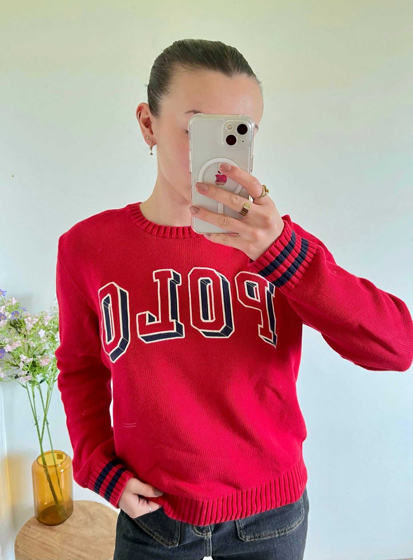 Pull POLO rouge Ralph Lauren - M