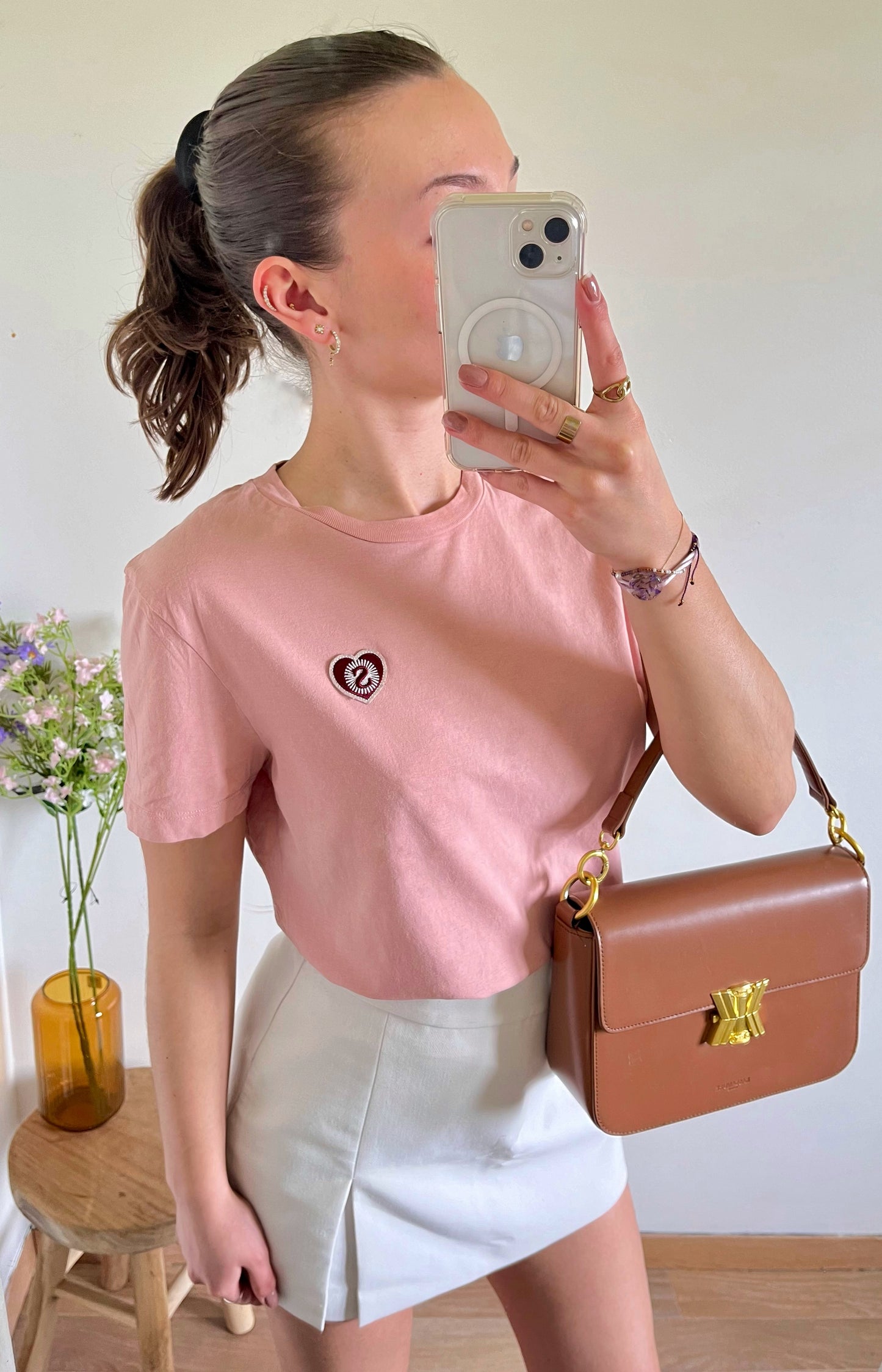 T-shirt rose pastel Sandro - S