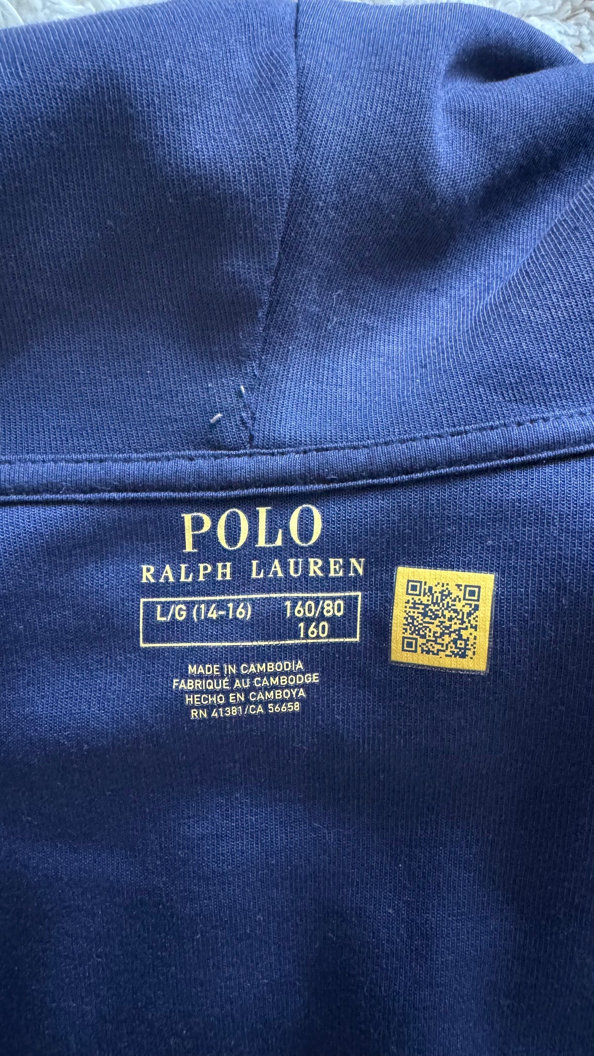 Veste a capuche bleu marine Ralph Lauren - S