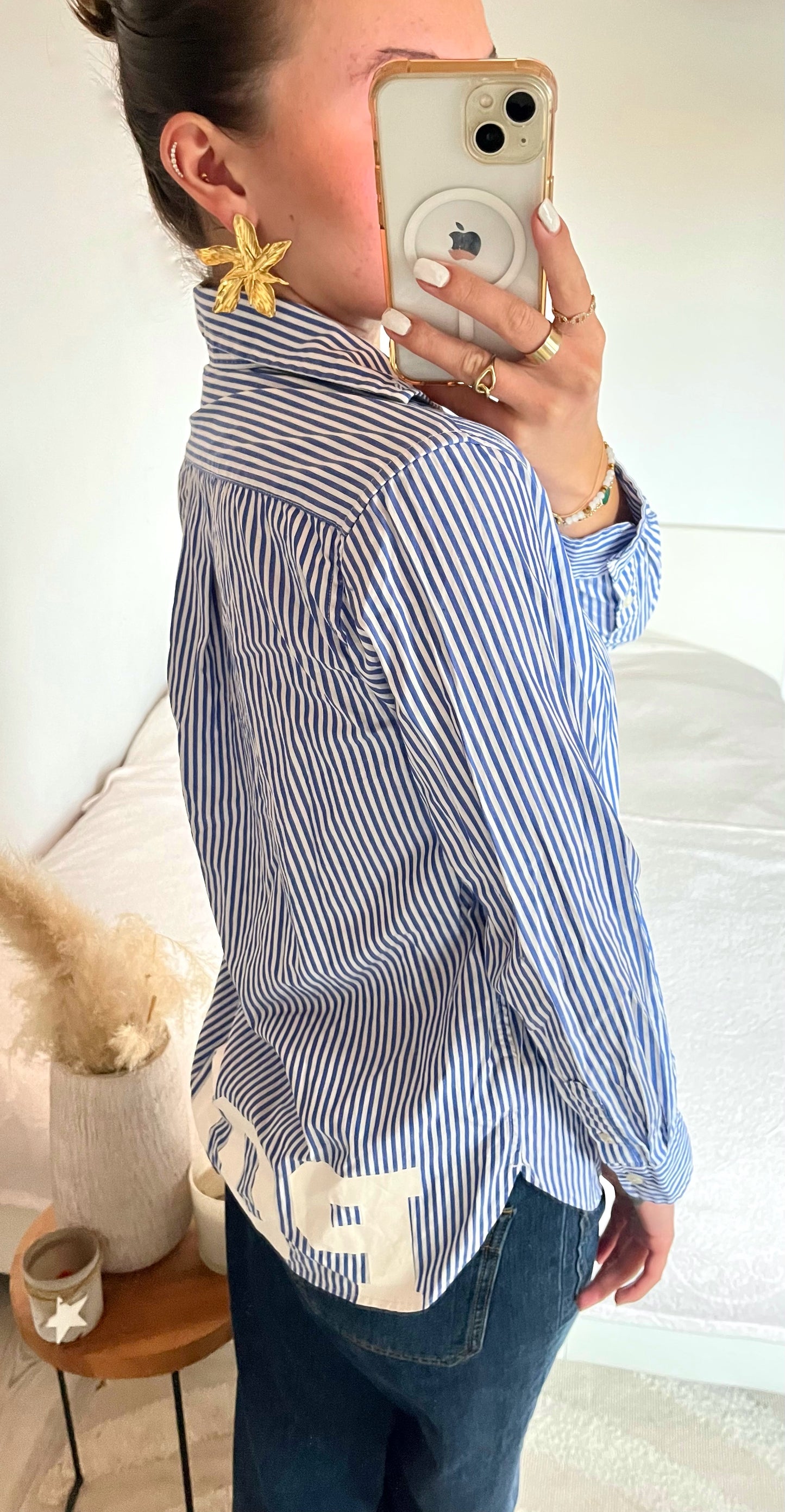 Chemise bleue rayures Ralph Lauren - XS