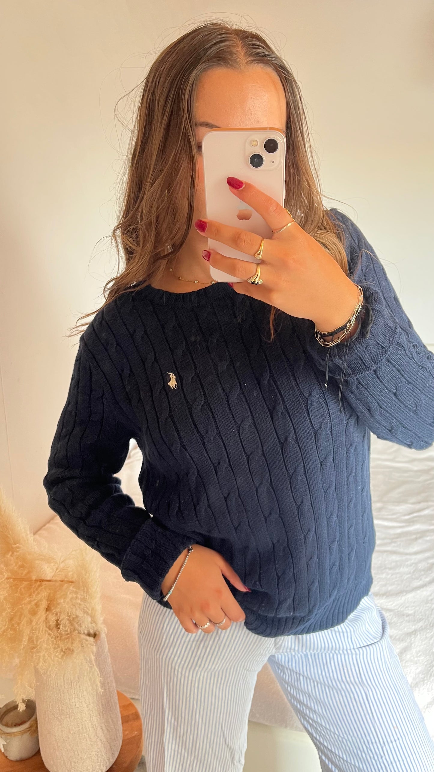 Pull torsadé marine Ralph Lauren - M