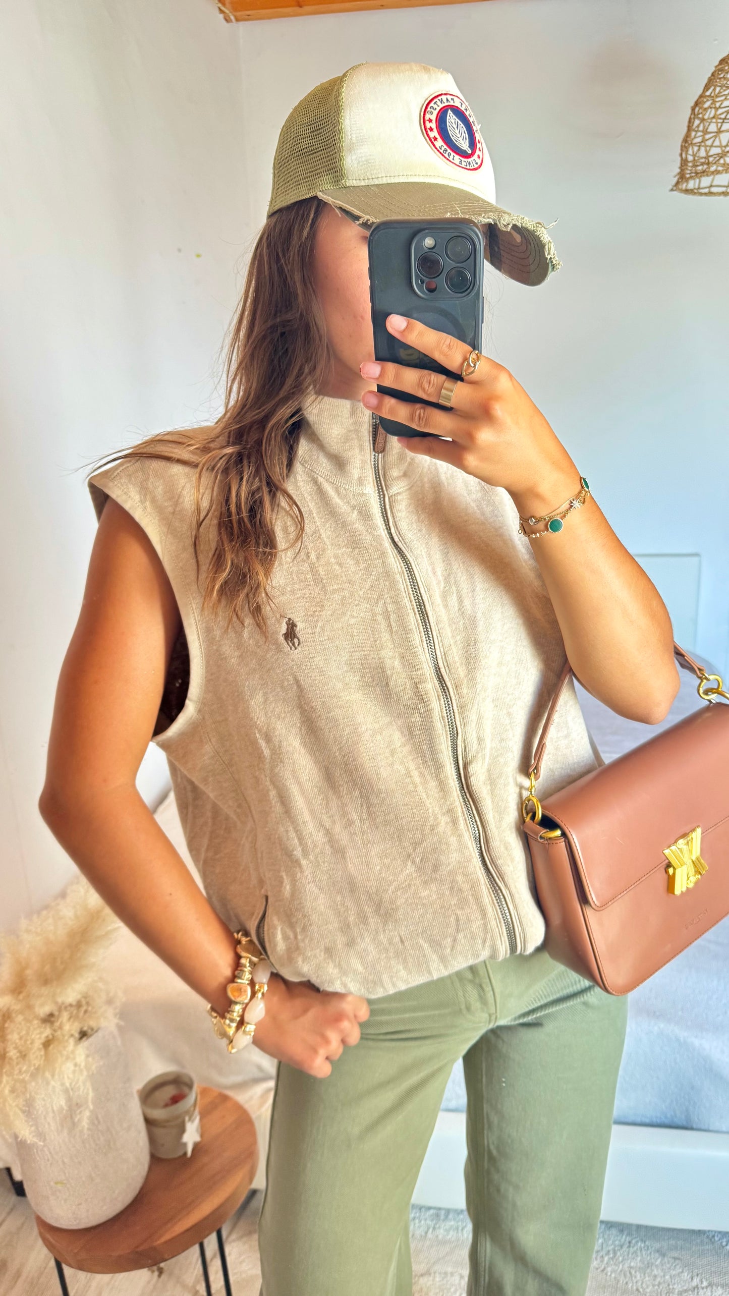Gilet sans manche beige Ralph Lauren - M homme / L femme