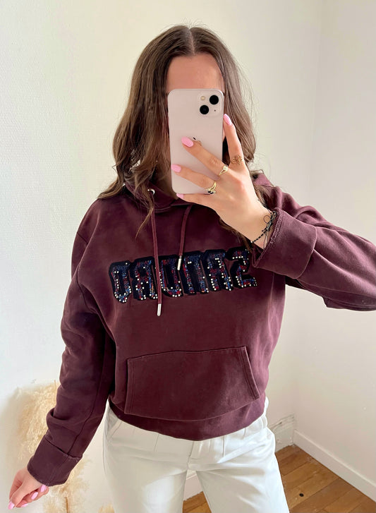 Sweat à capuche bordeaux Sandro - M