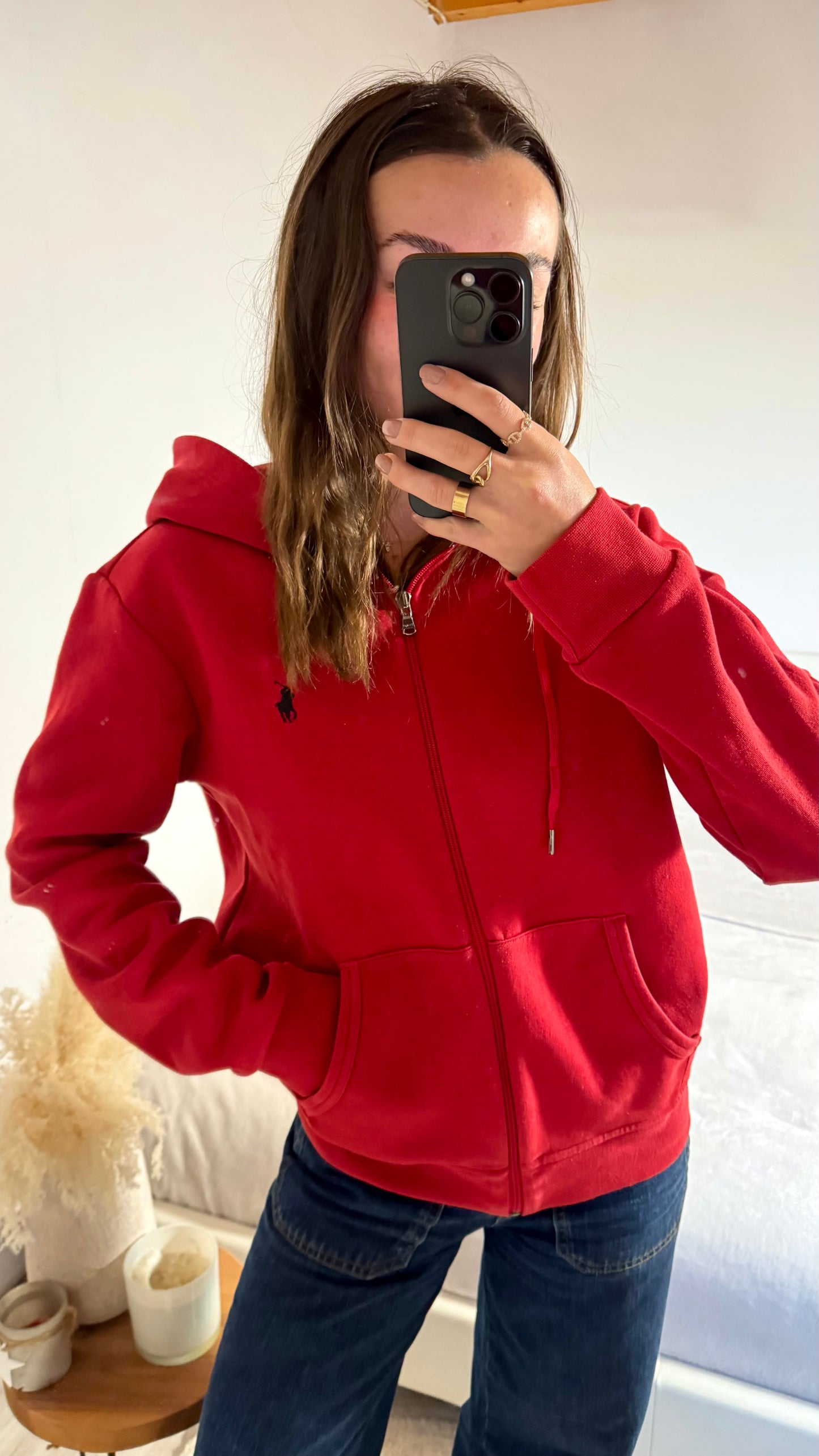 Veste à capuche rouge Ralph Lauren - S homme / M femme