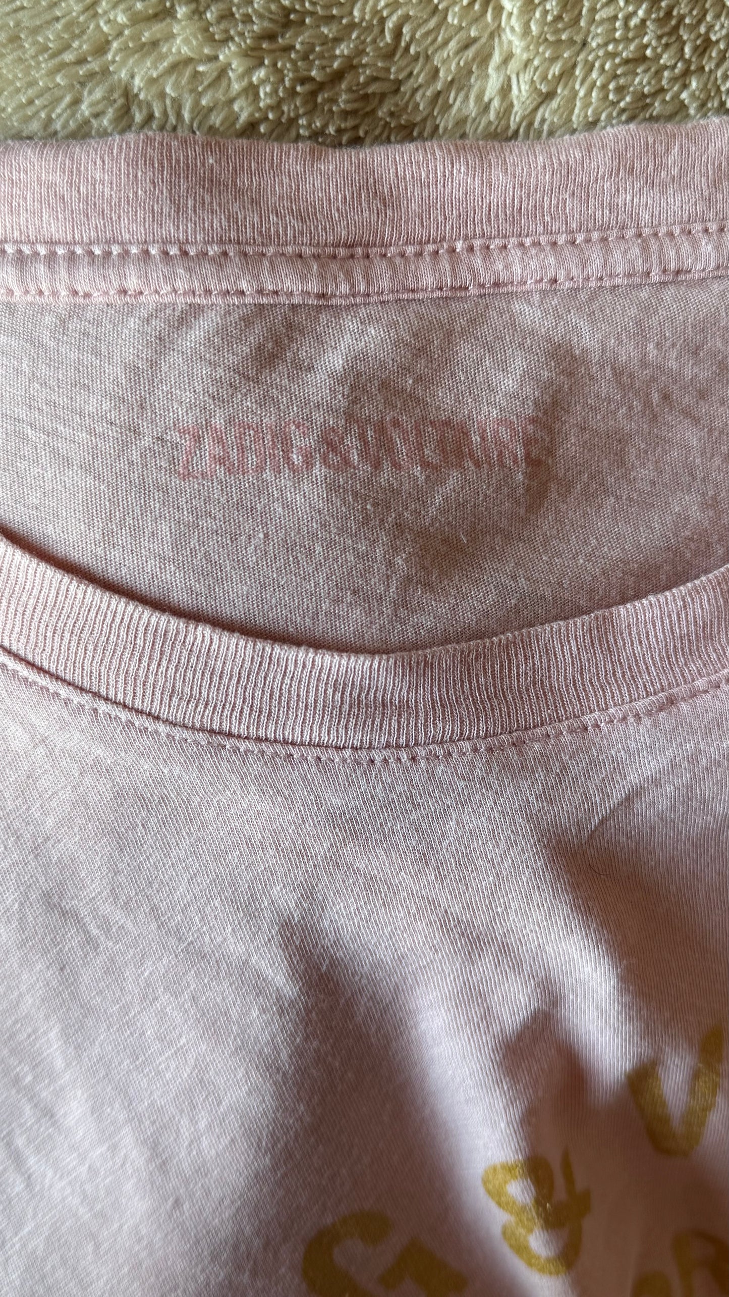 T-shirt rose et doré Zadig & Voltaire - L