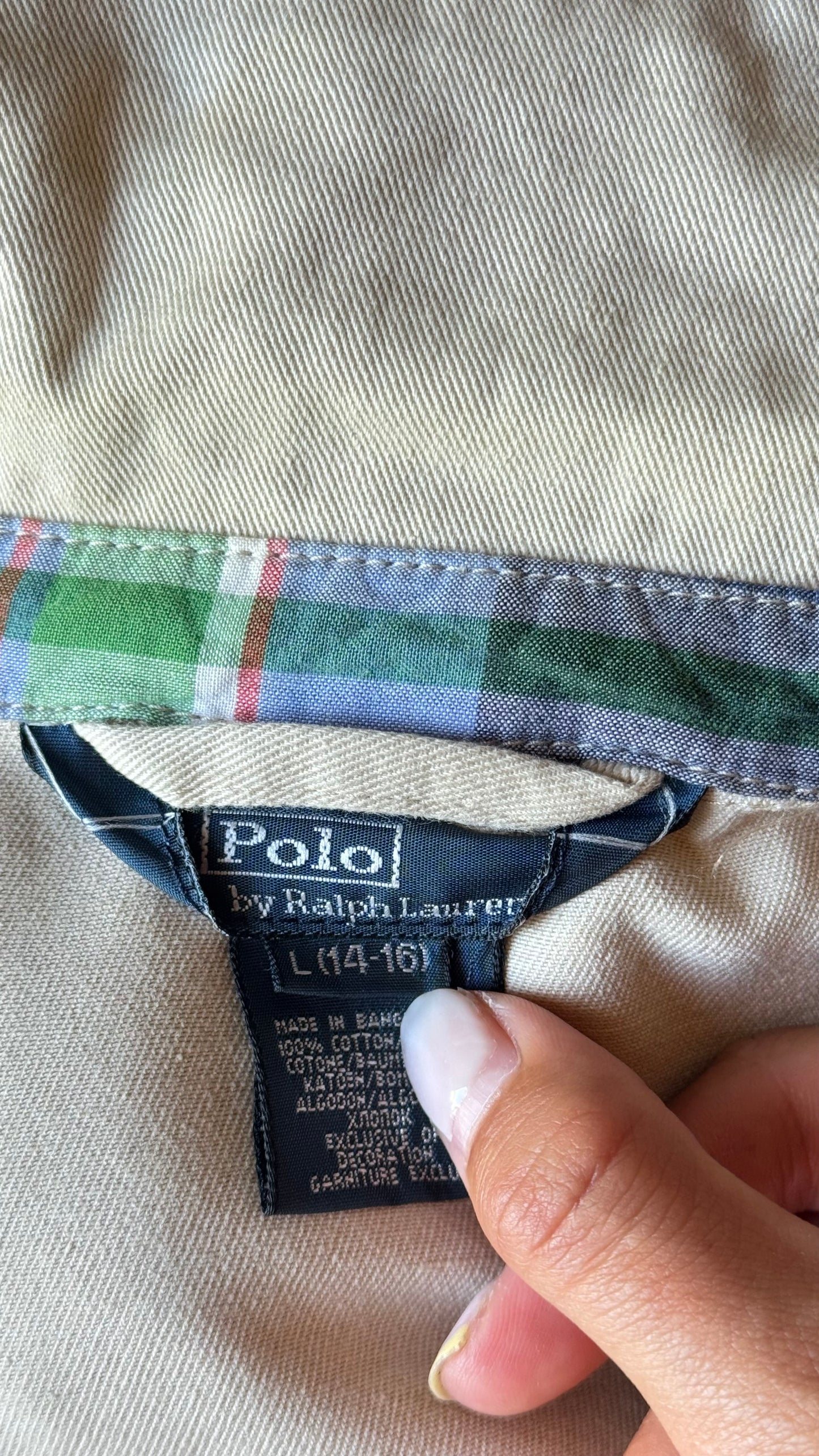 Veste en toile de coton beige Ralph Lauren - S