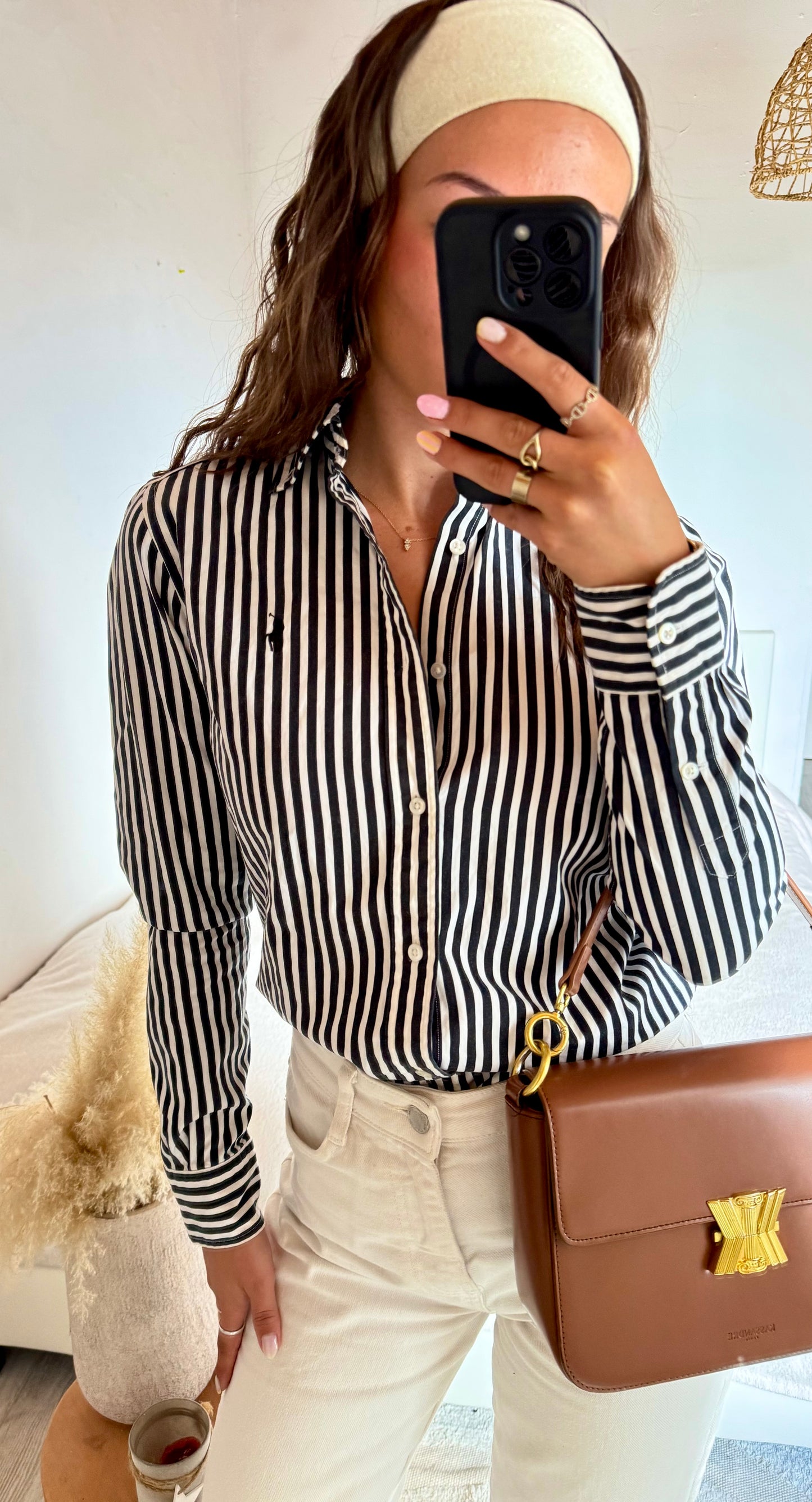 Chemise rayée noire Ralph Lauren - XS/S