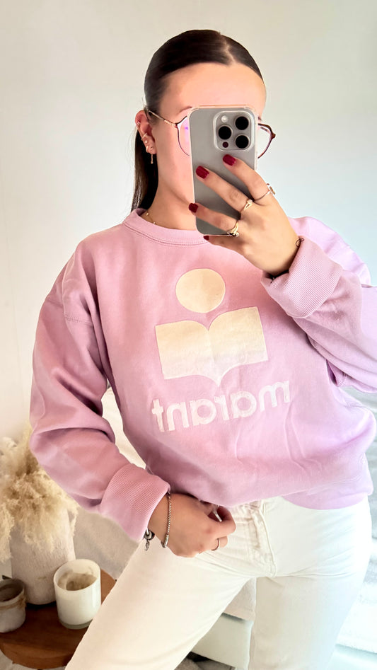 Pull col rond rose Isabel Marant - M