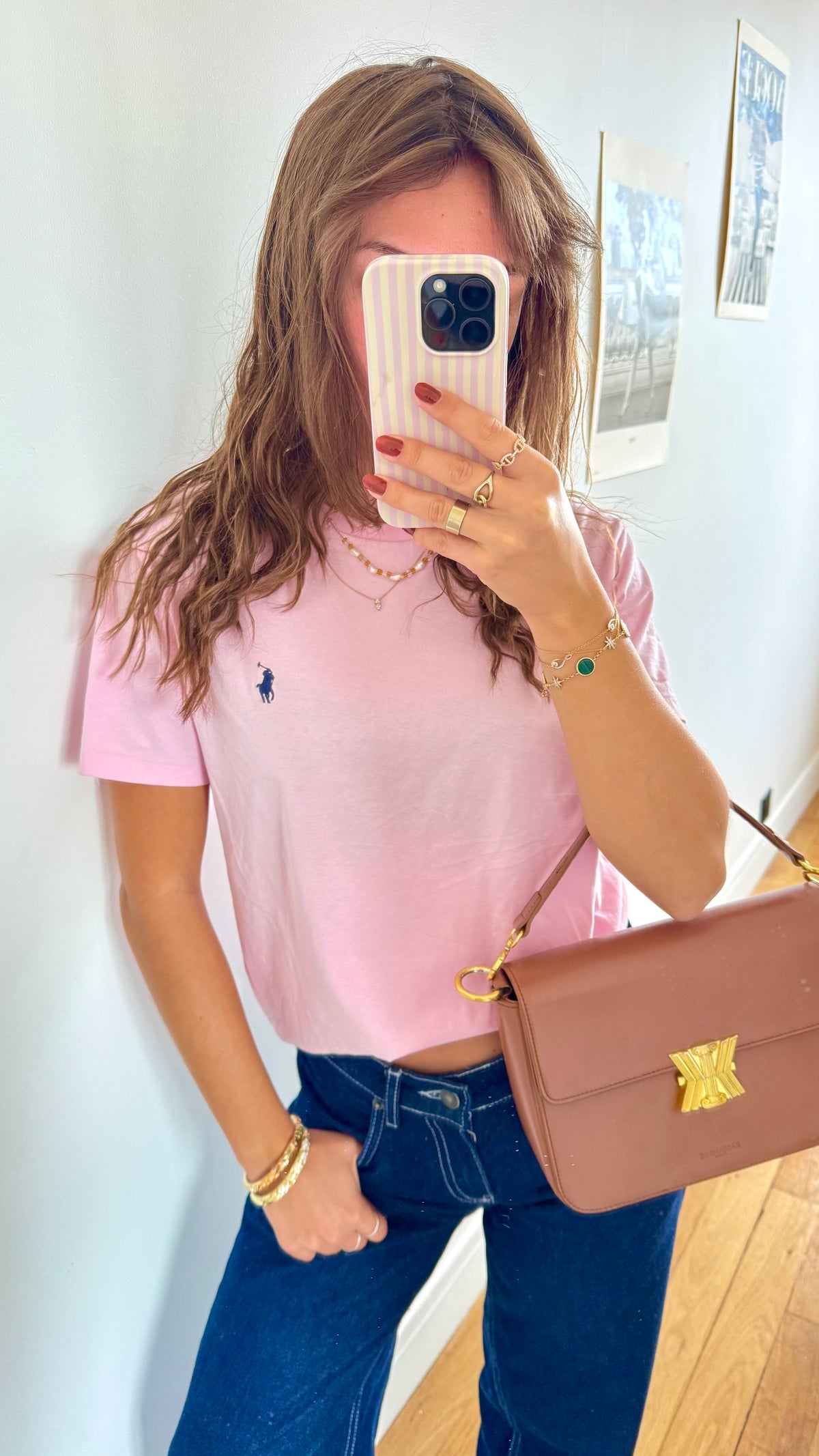 T-shirt rose Ralph Lauren - S