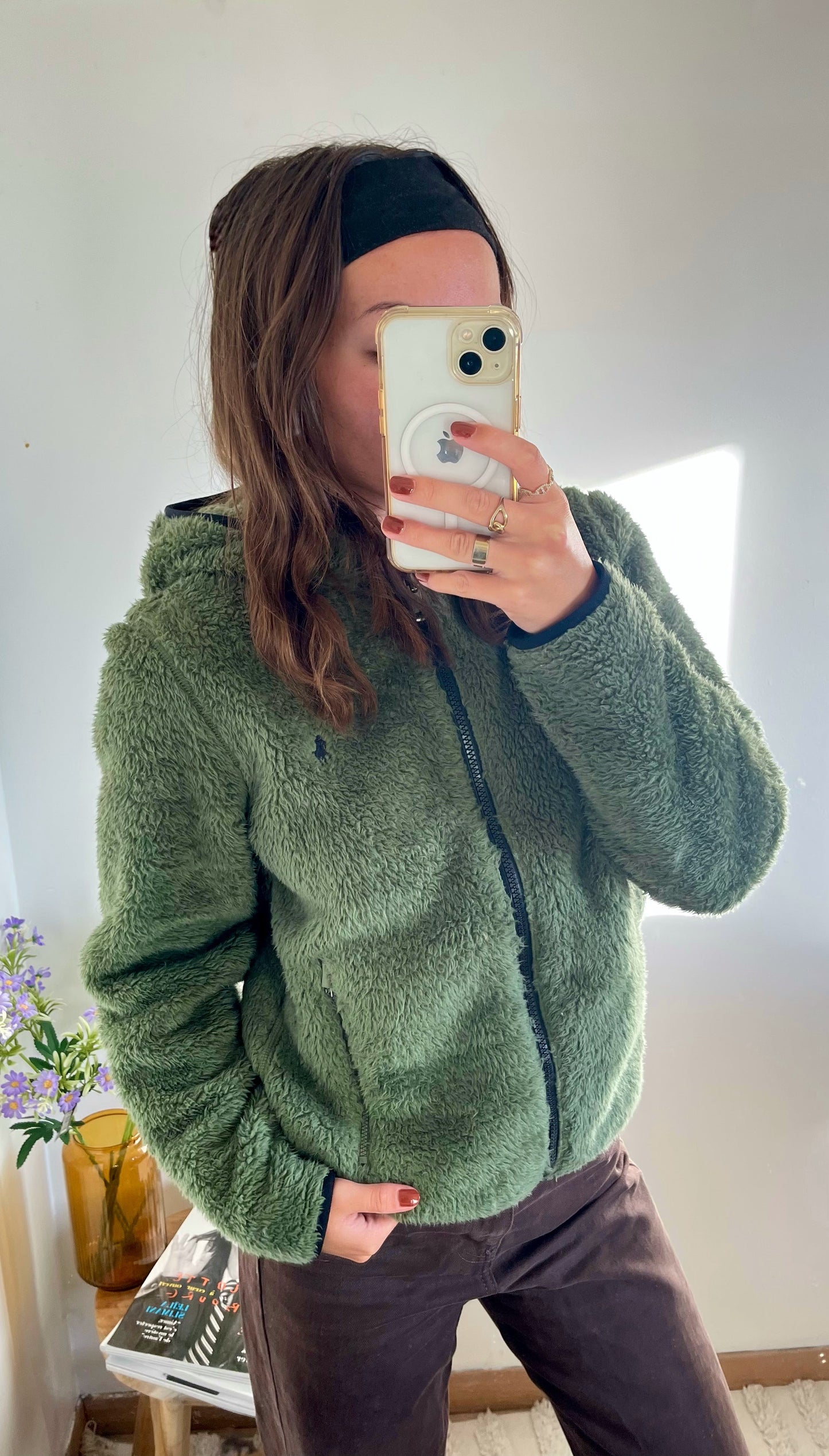 Veste à capuche moumoute Ralph Lauren - S