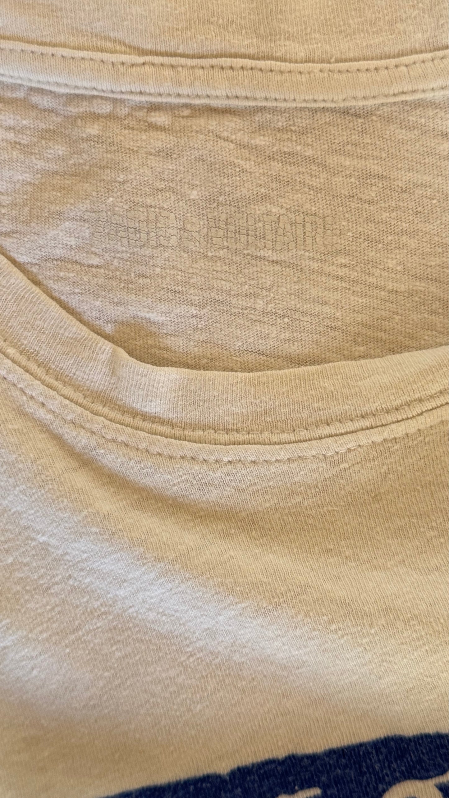 T-shirt blanc et bleu Zadig & Voltaire - M