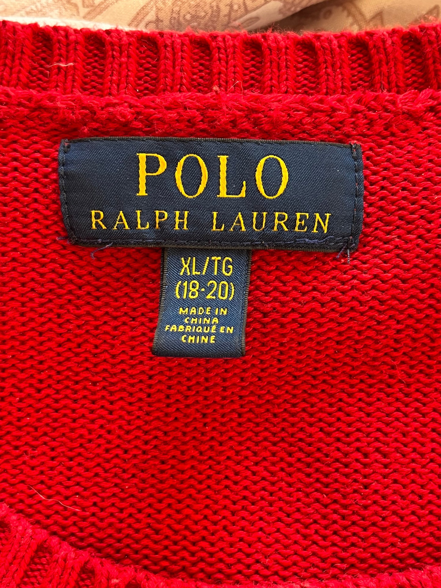 Pull POLO rouge Ralph Lauren - M