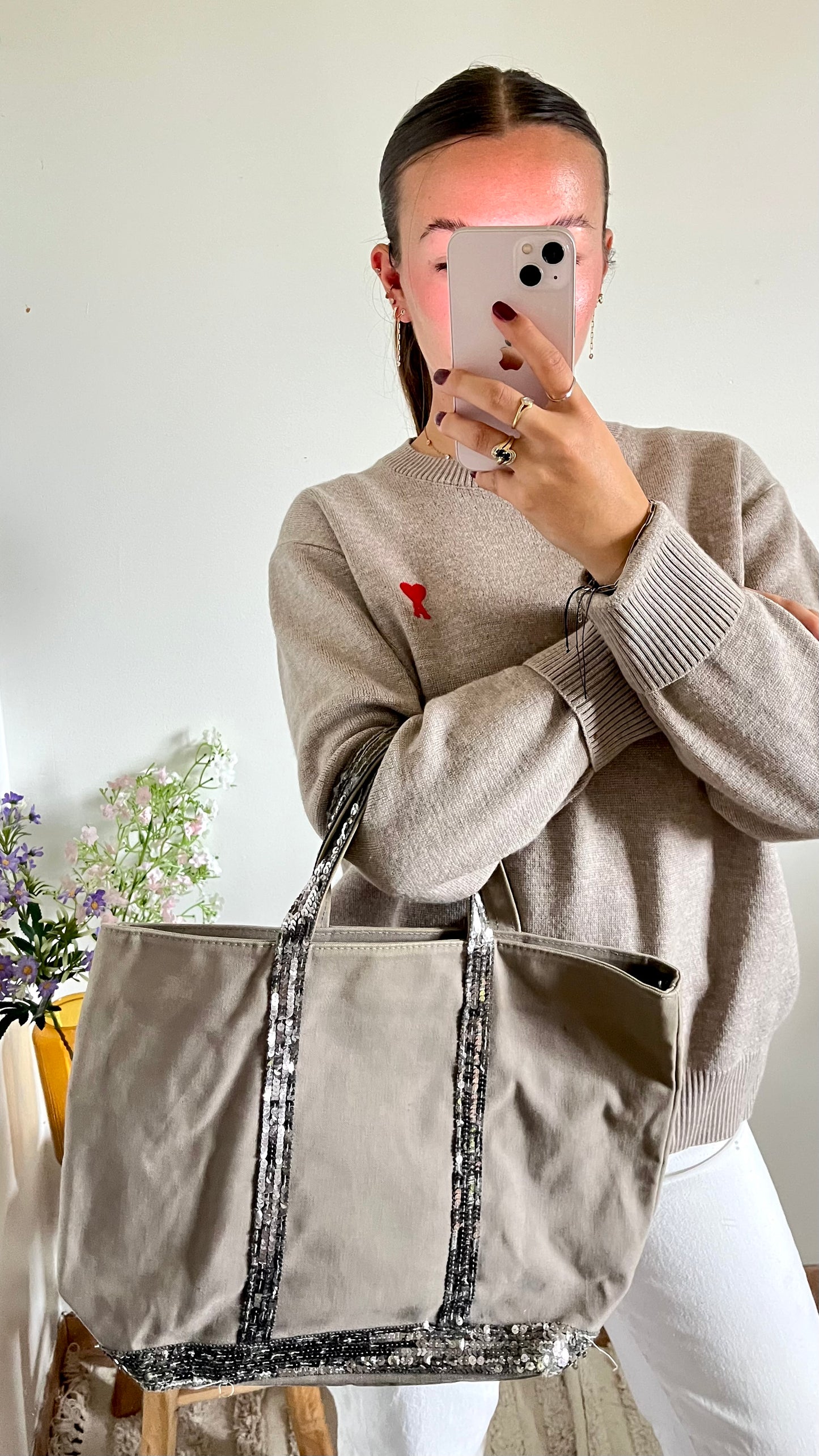 Sac cabas gris Vanessa Bruno - M