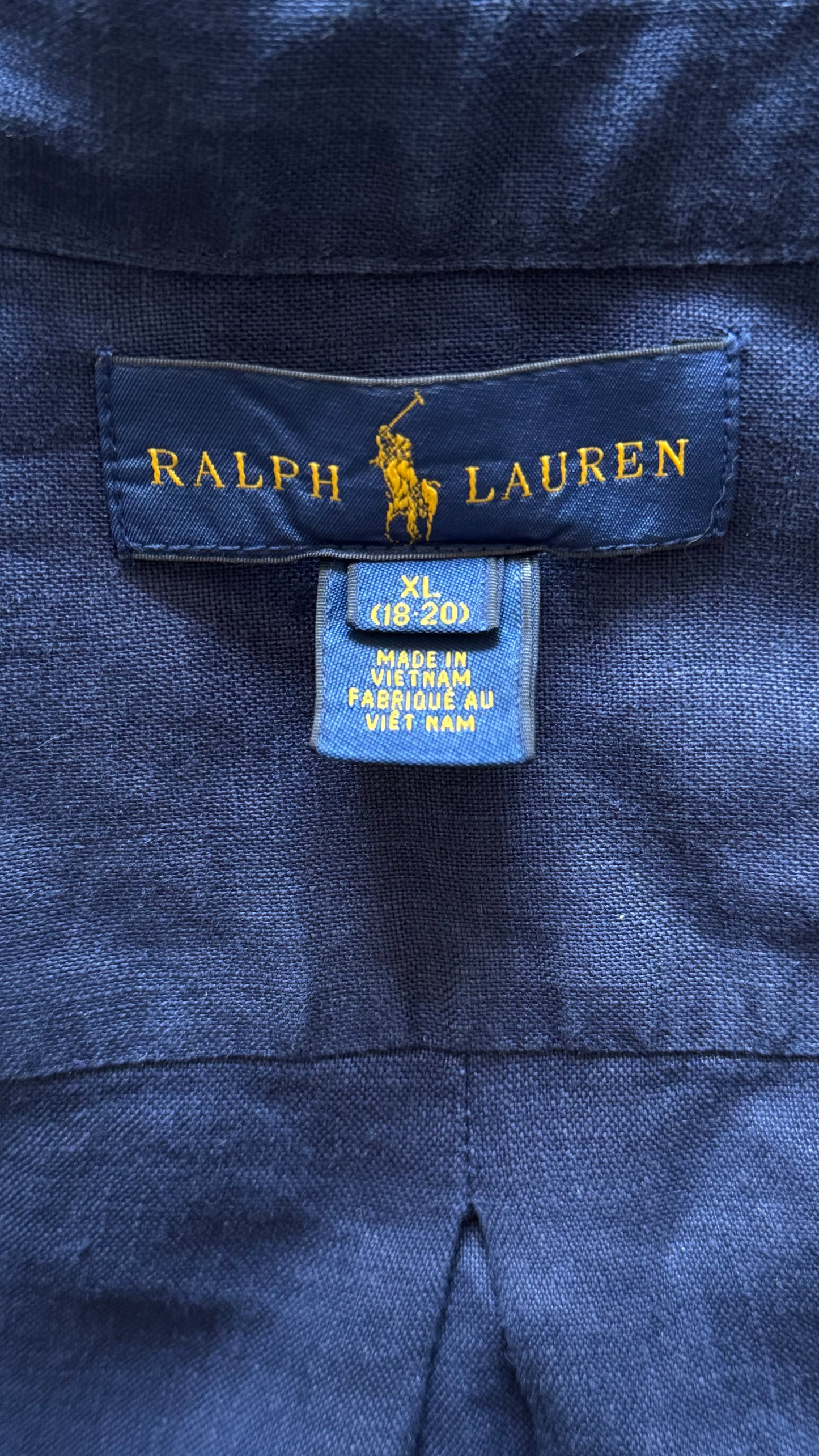 Chemise en lin marine Ralph Lauren - M/L