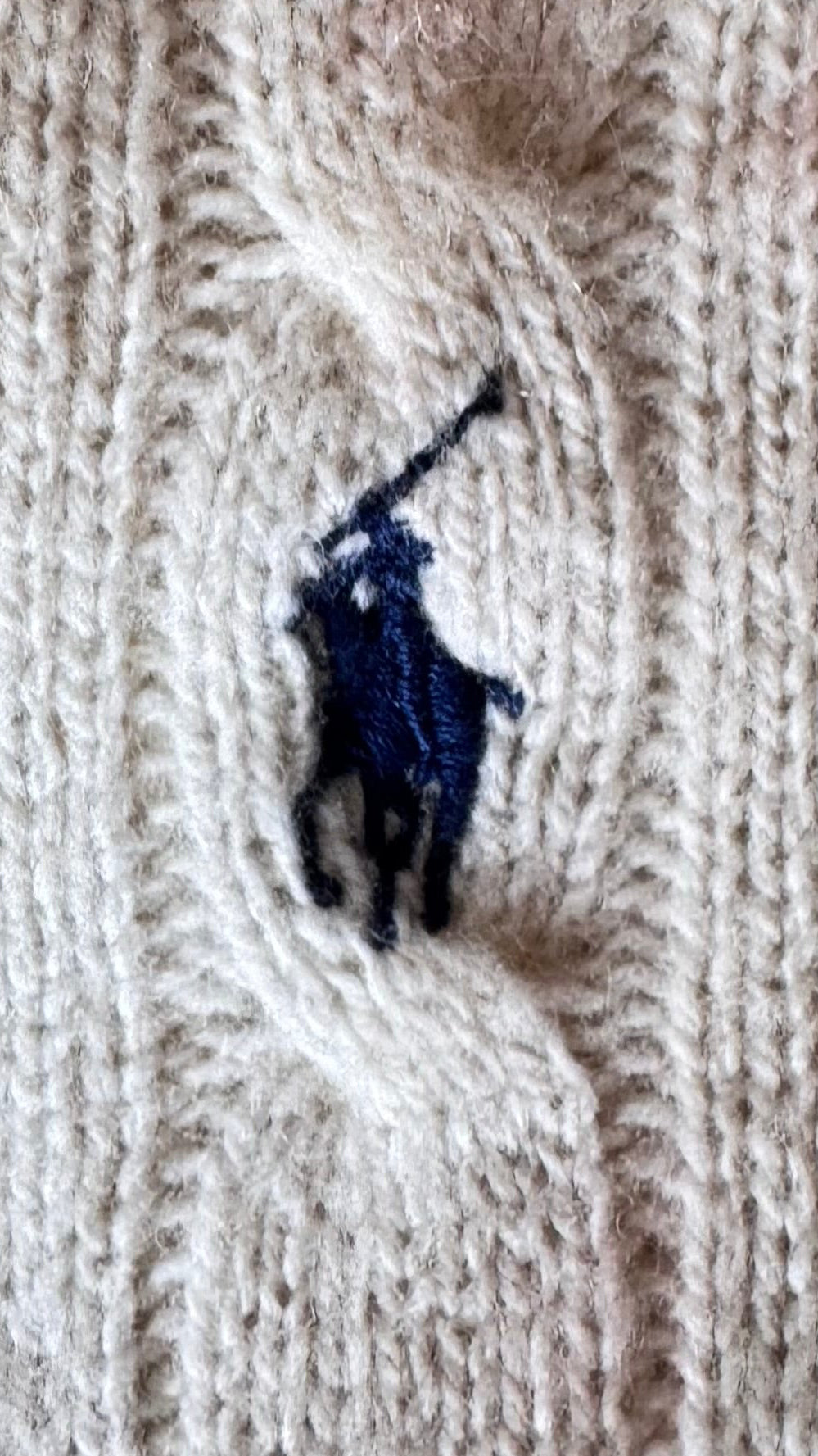 Torsadé blanc laine & cachemire Ralph Lauren - M