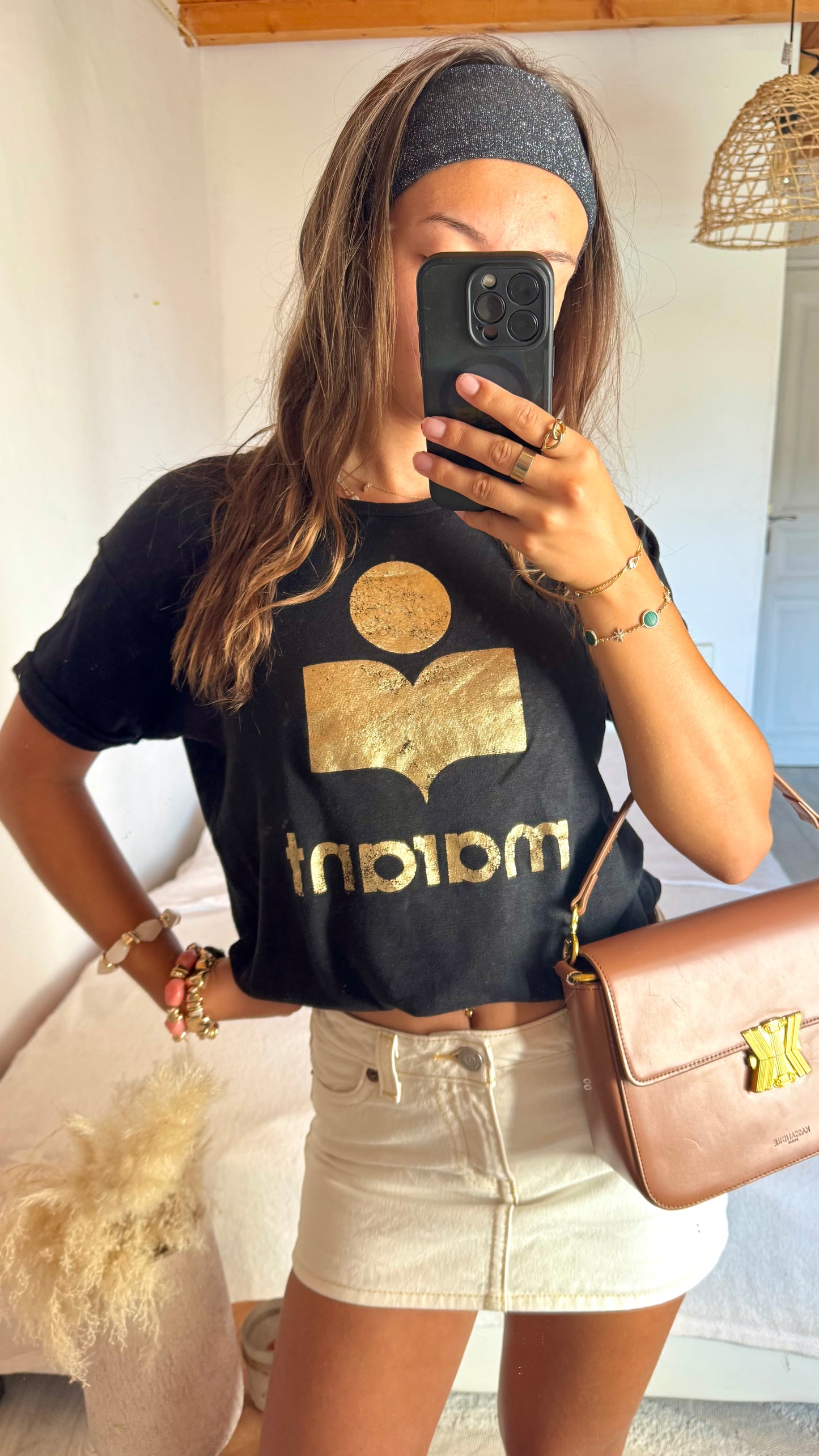 T-shirt en lin doré Isabel Marant - XS/S