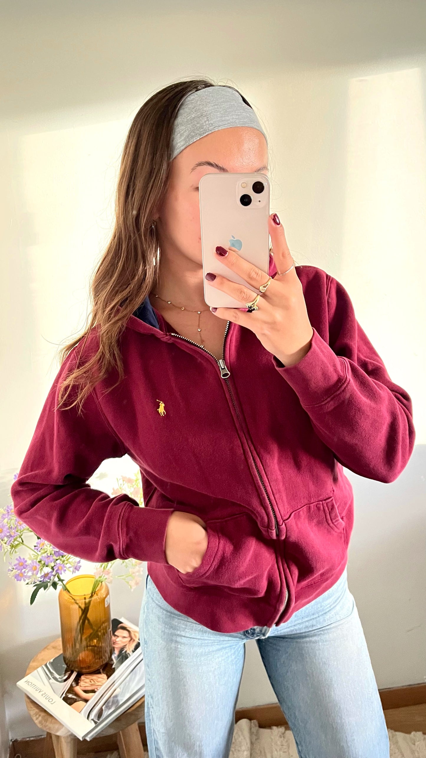 Veste a capuche bordeaux Ralph Lauren - S/M