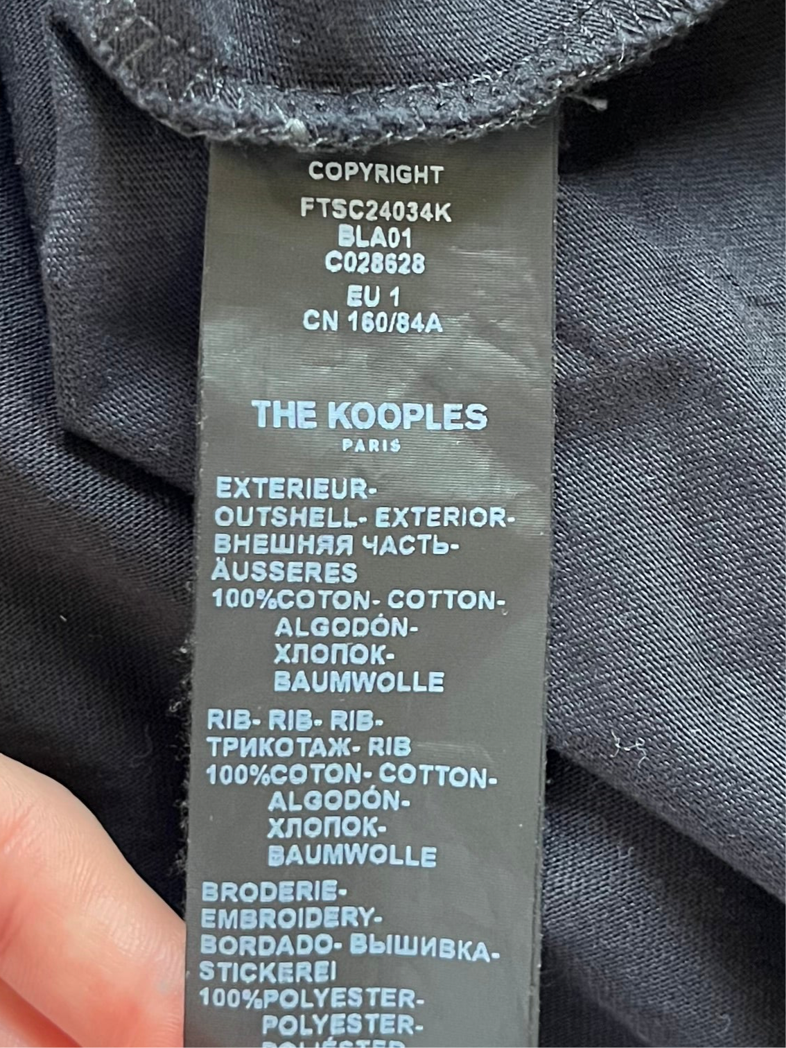 T-shirt noir avec motifs The Kooples - S